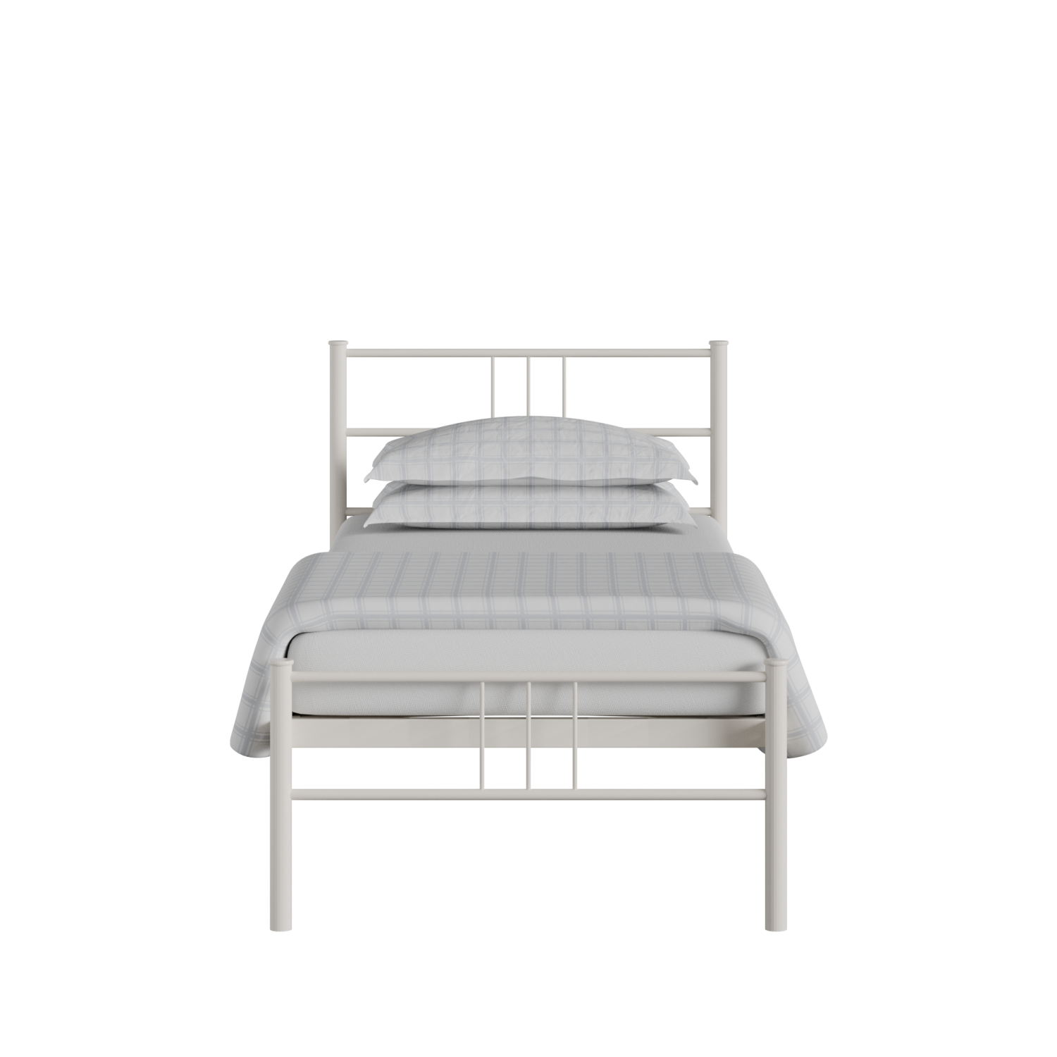 Mortlake iron/metal single bed in ivory