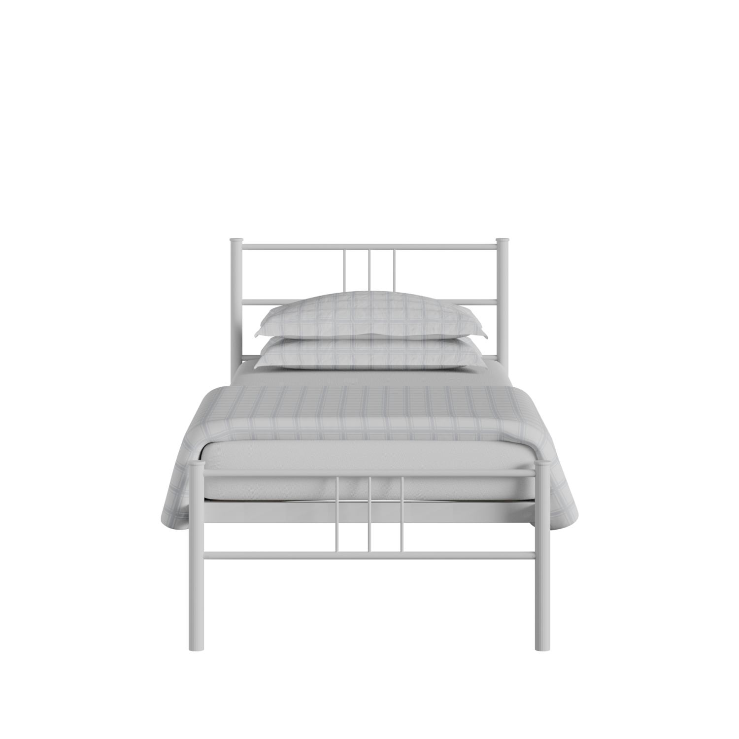 Mortlake iron/metal single bed in white