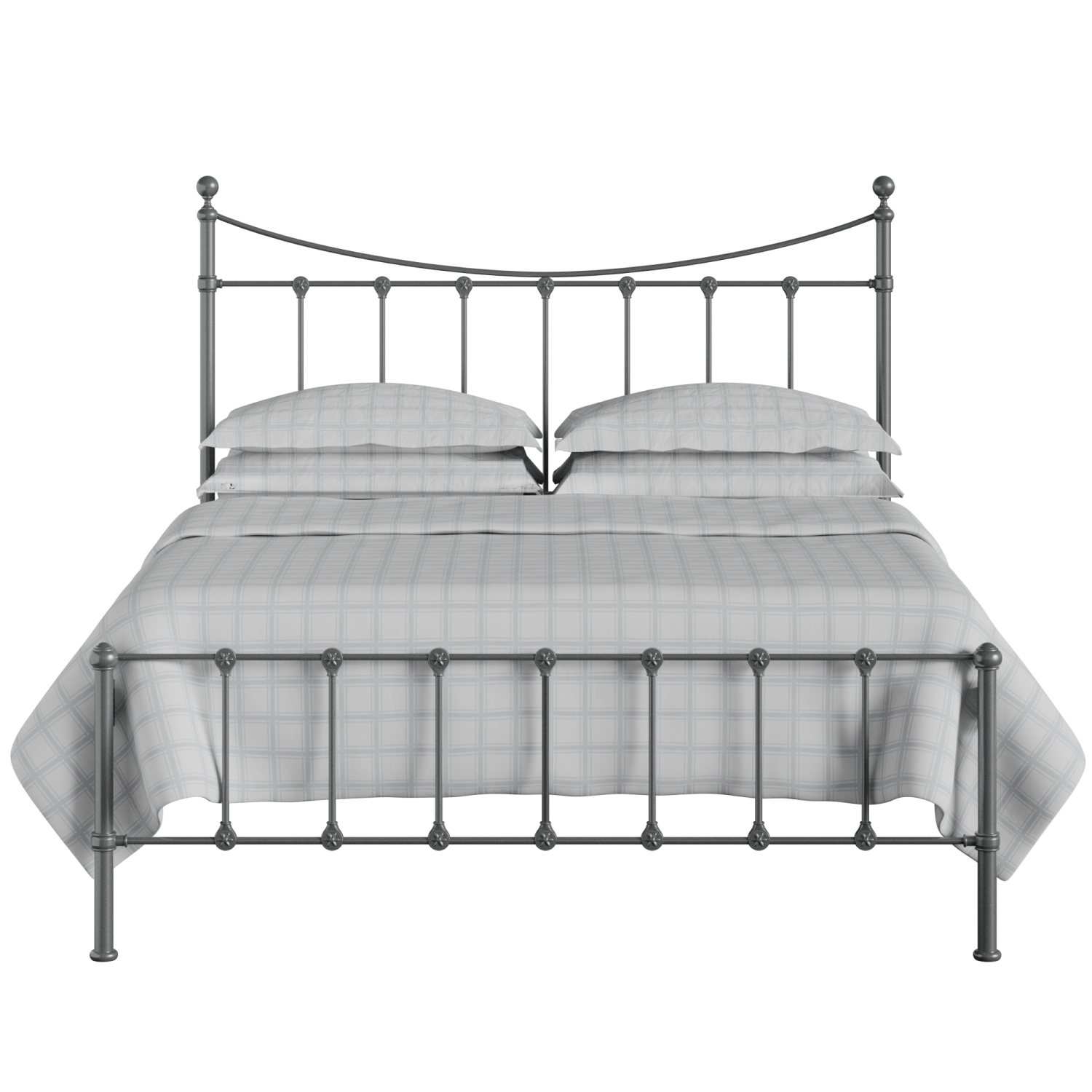 Olivia iron/metal bed in pewter