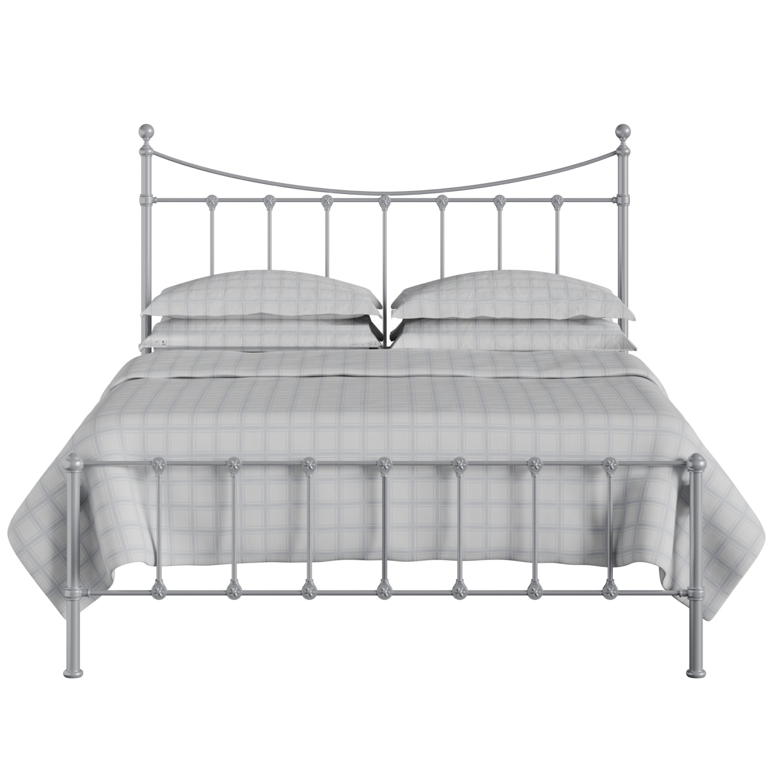Olivia iron/metal bed in silver