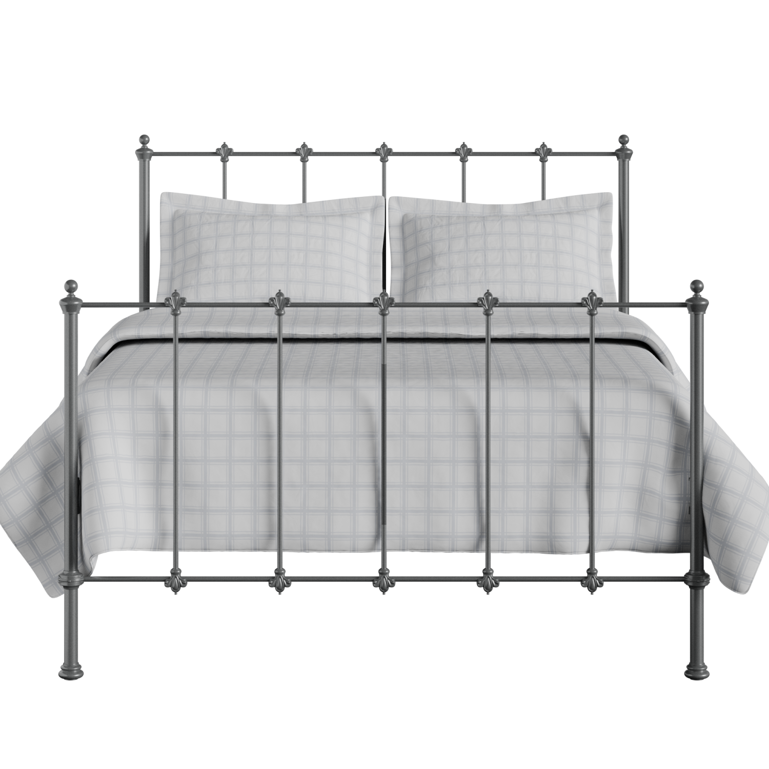 Paris iron/metal bed in pewter