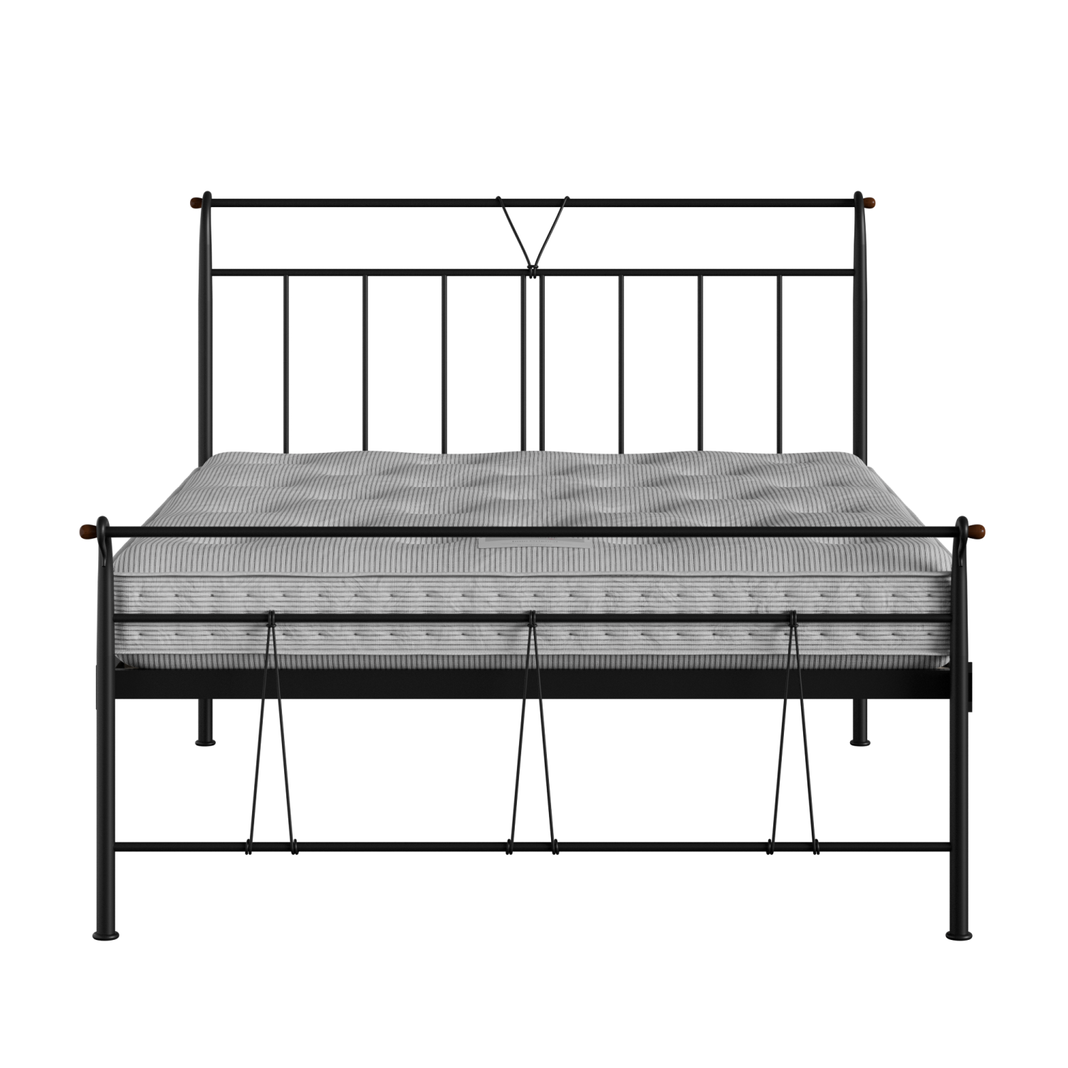 Pellini iron/metal bed in black with Juno mattress