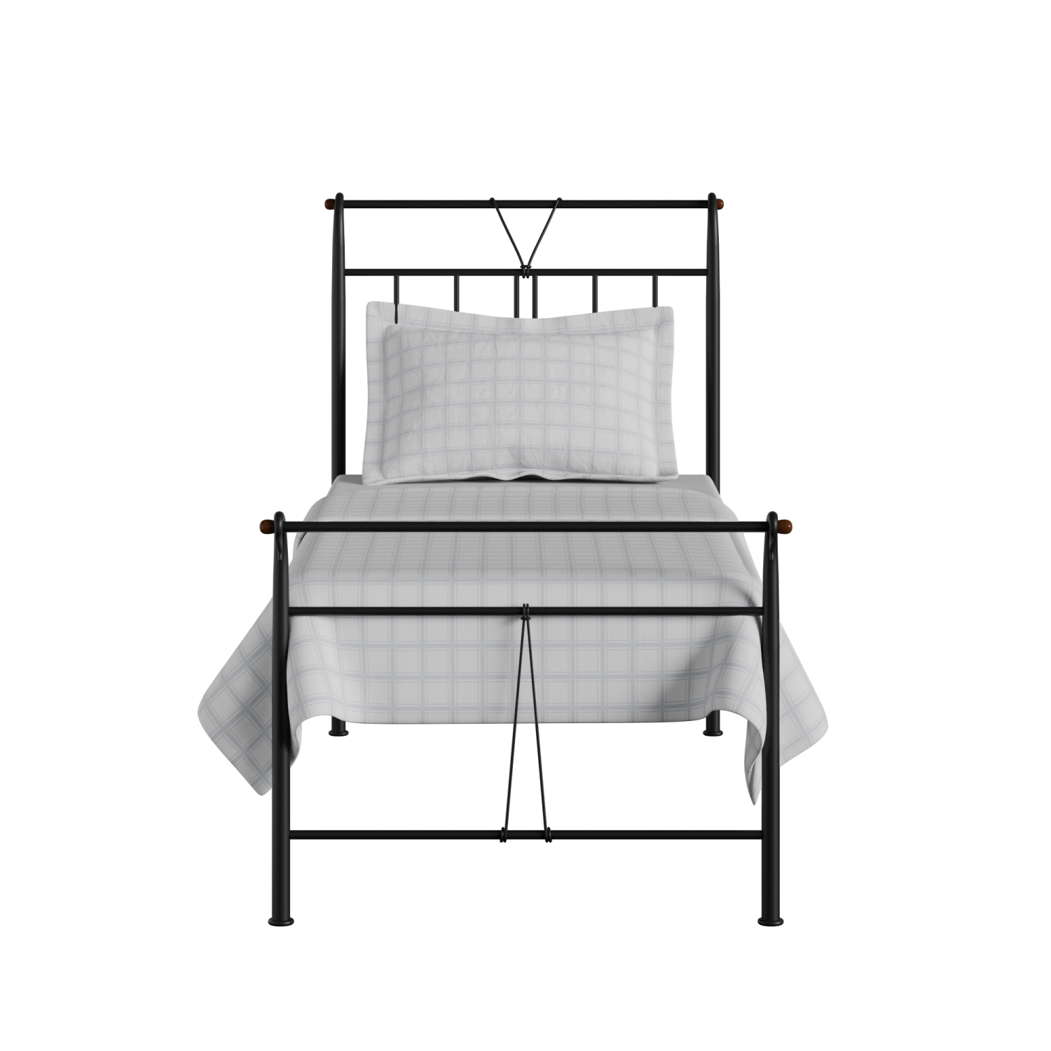Pellini iron/metal single bed in black