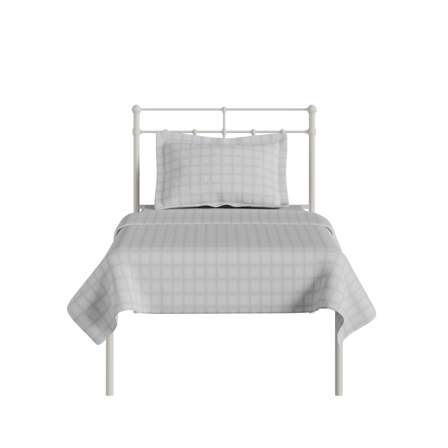 Richmond iron/metal single bed in ivory