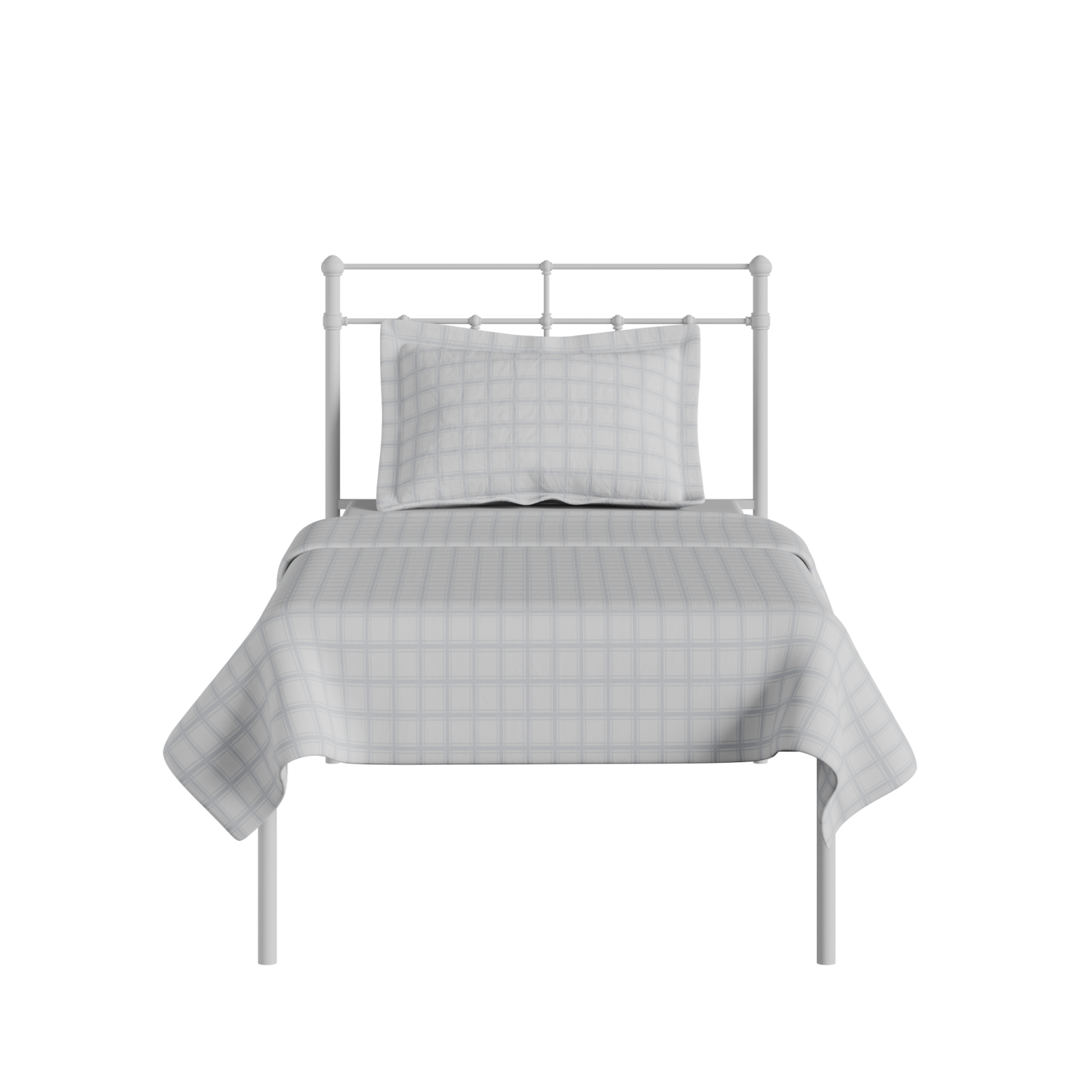 Richmond iron/metal single bed in white