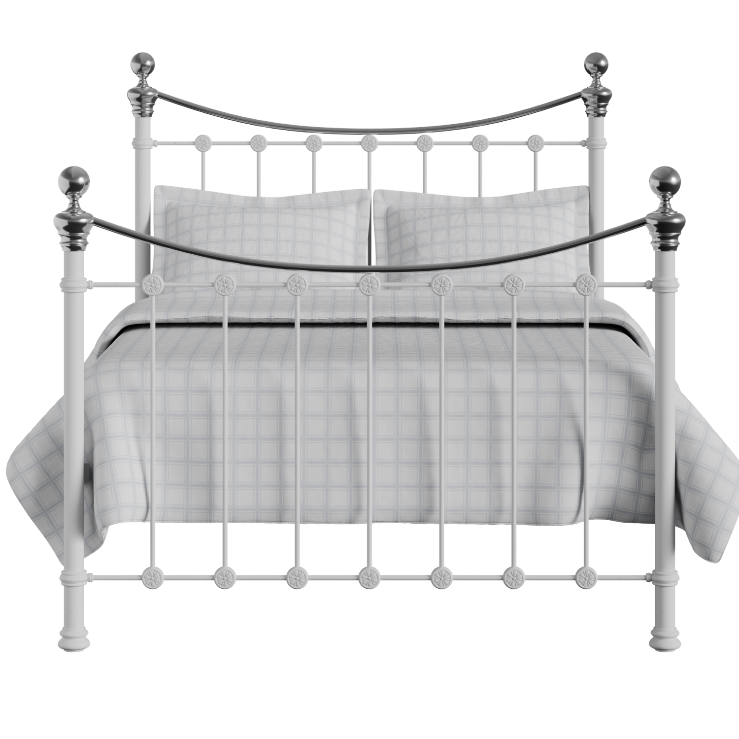 Selkirk Chromo iron/metal bed in white