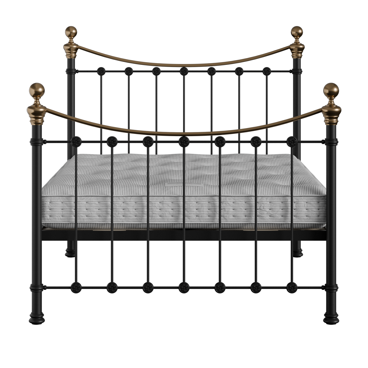 Selkirk iron/metal bed in black with Juno mattress