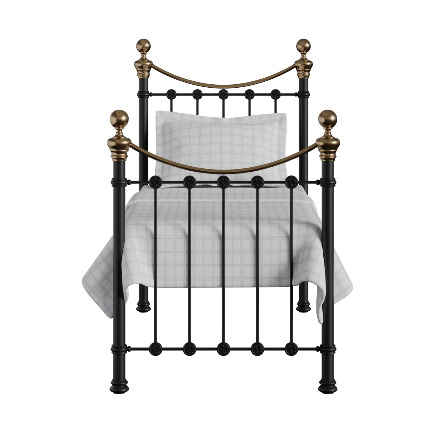 Selkirk iron/metal single bed in black