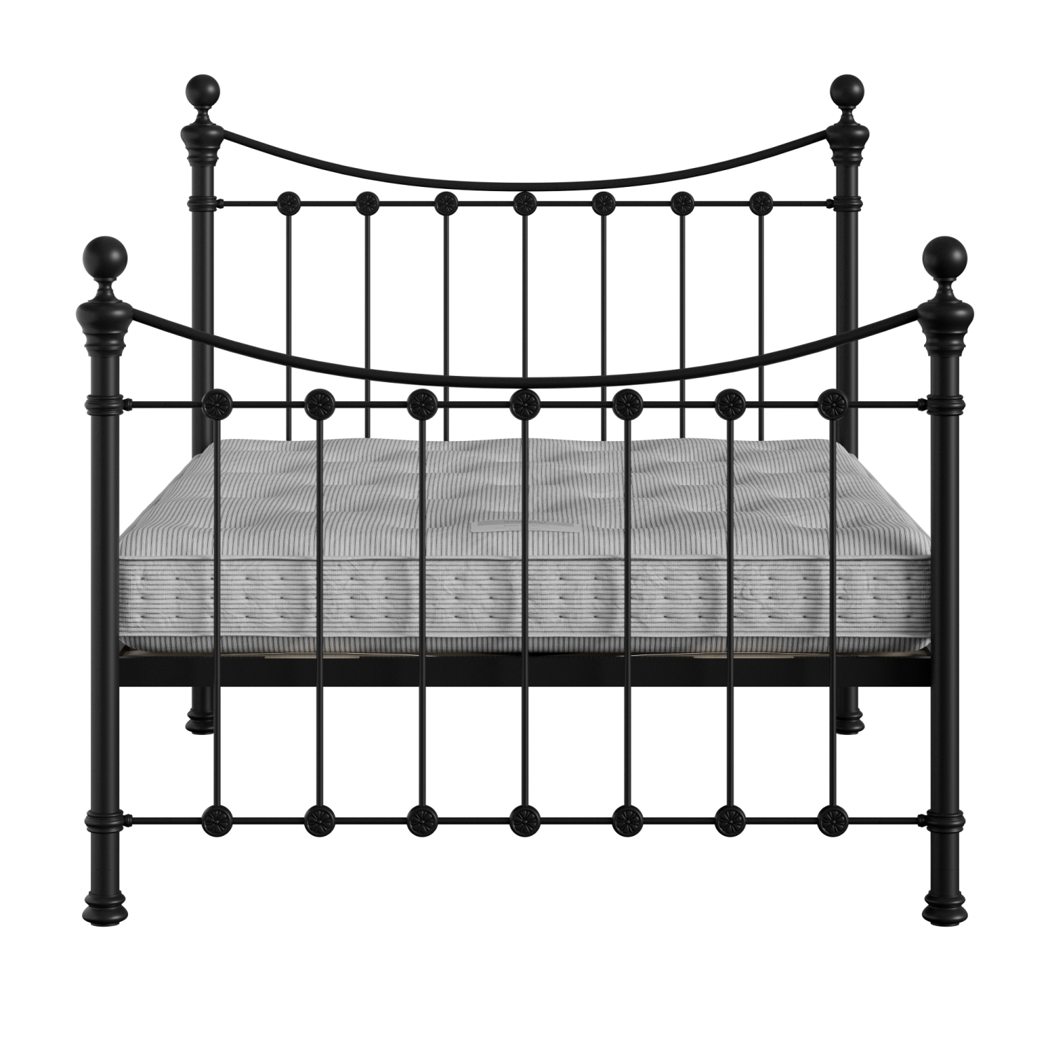 Selkirk Solo iron/metal bed in black with Juno mattress