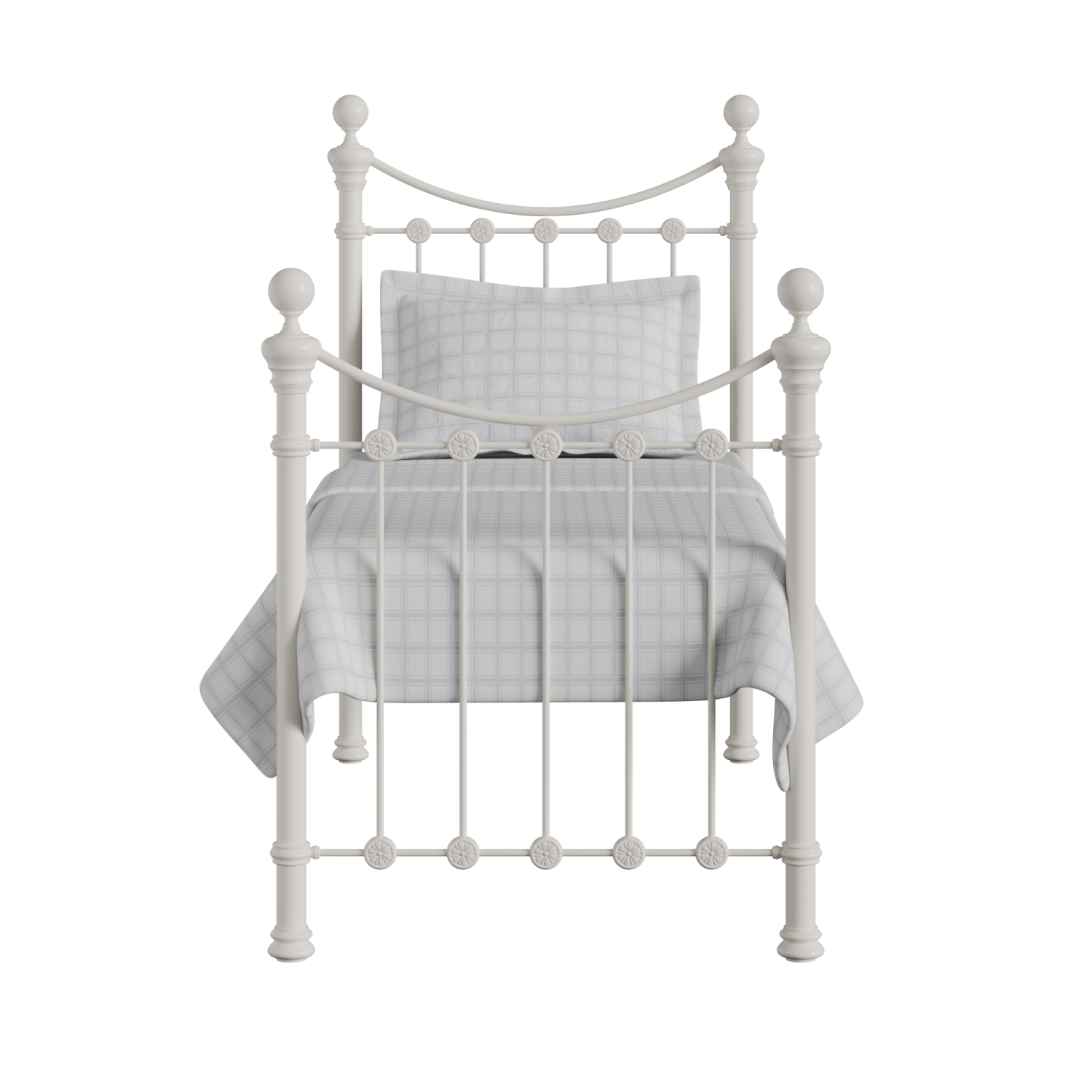 Selkirk Solo iron/metal single bed in ivory