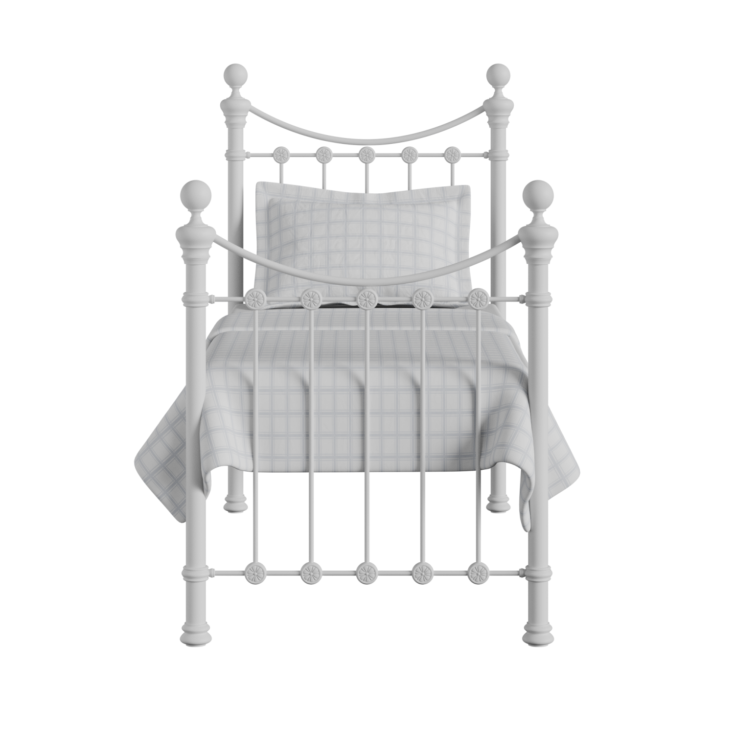 Selkirk Solo iron/metal single bed in white