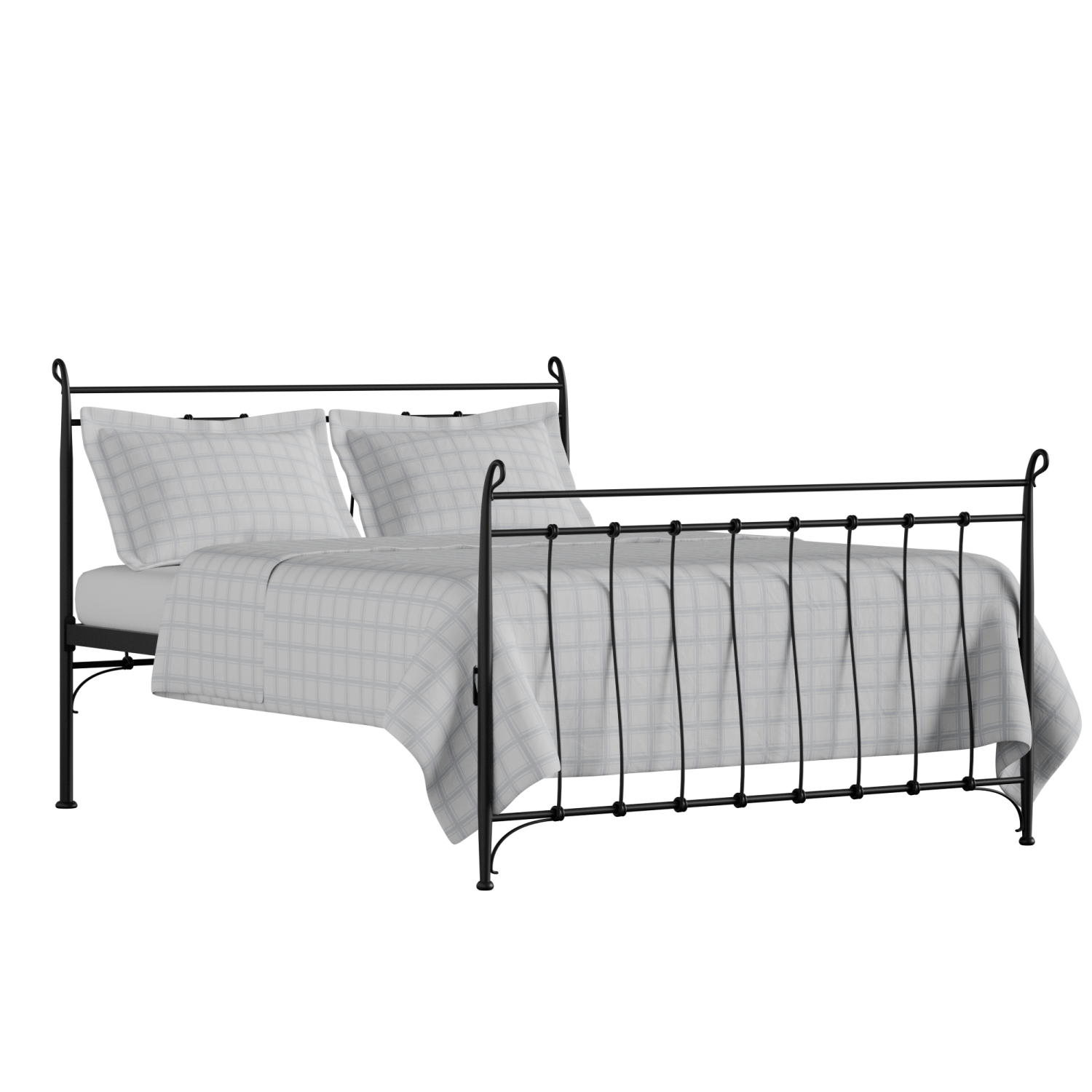 Tiffany iron/metal bed in black with Juno mattress
