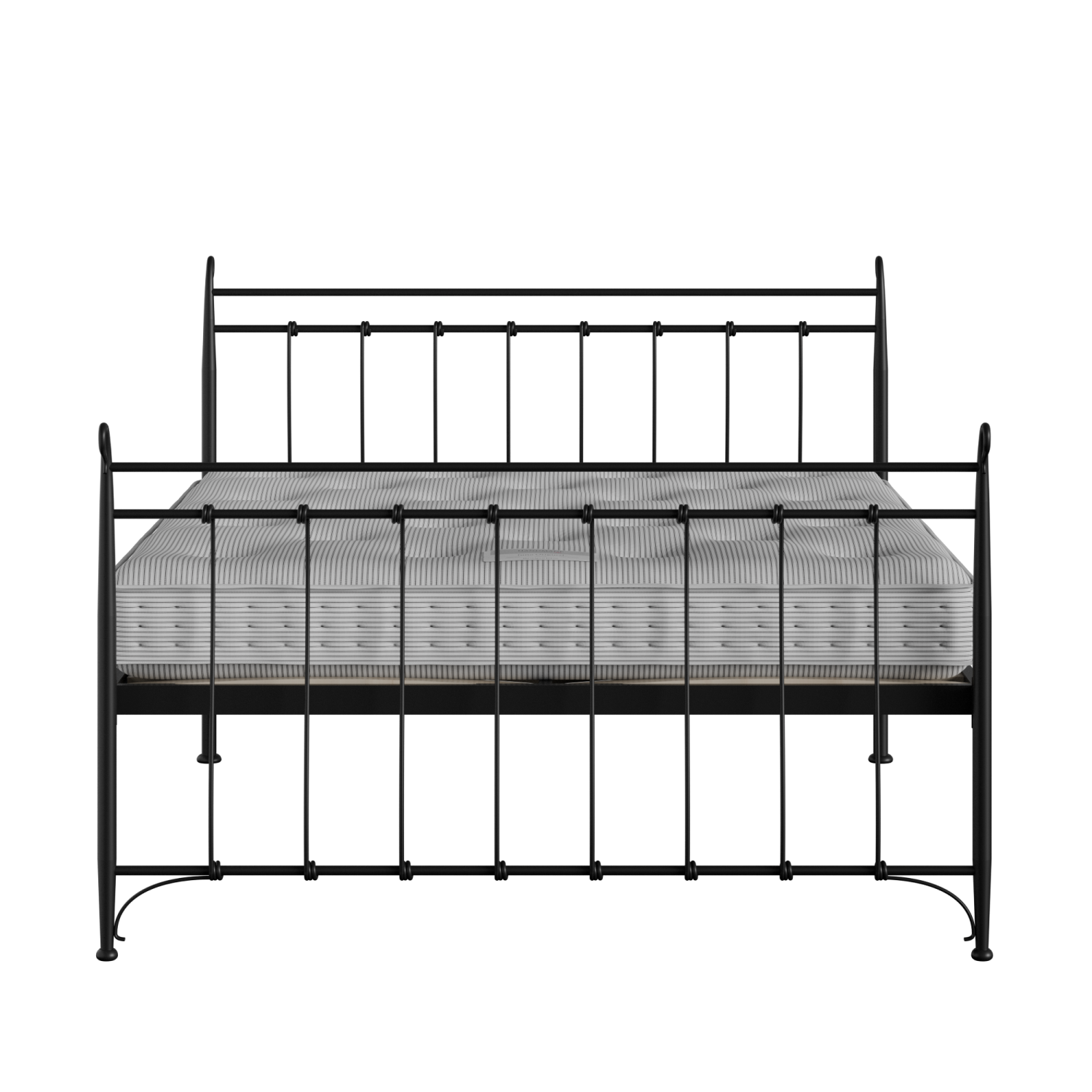 Tiffany iron/metal bed in black with Juno mattress