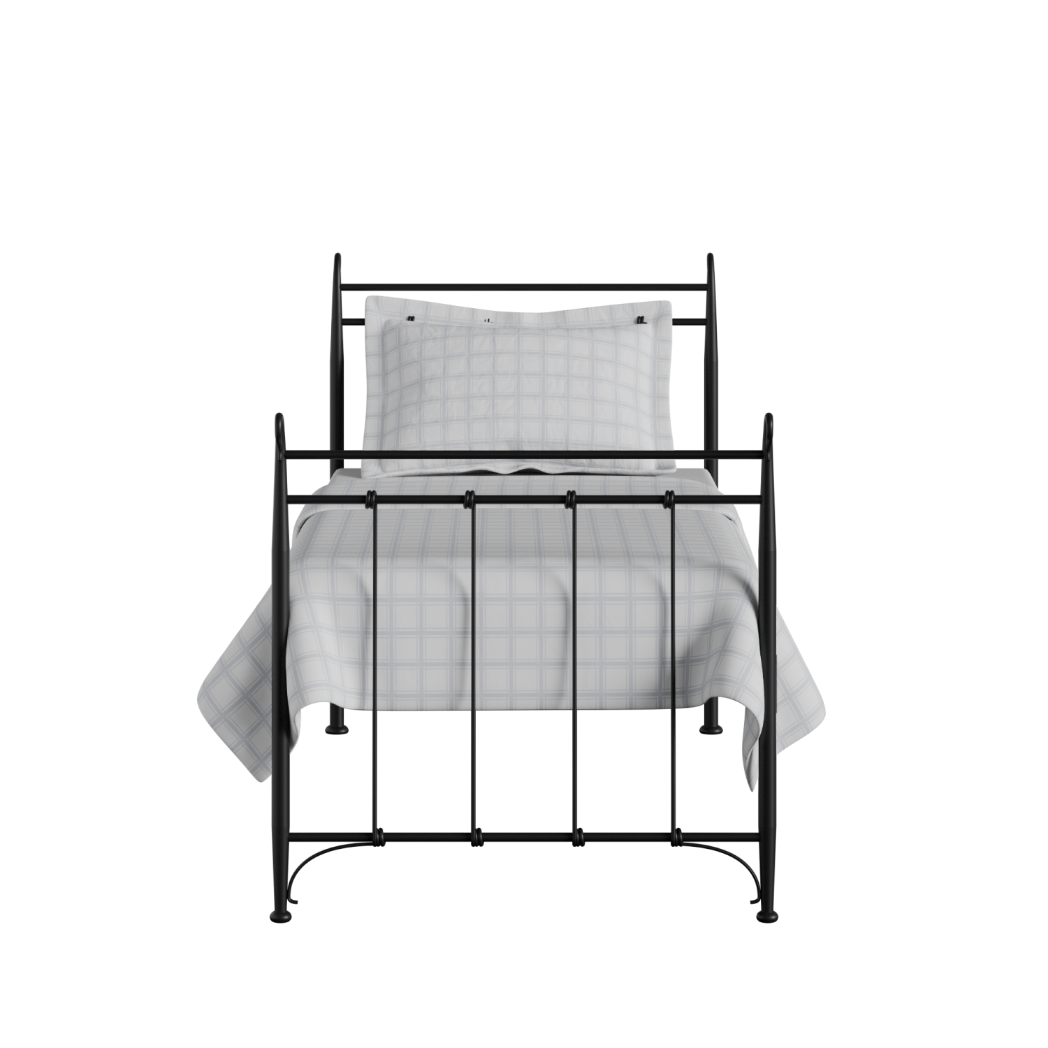 Tiffany iron/metal single bed in black