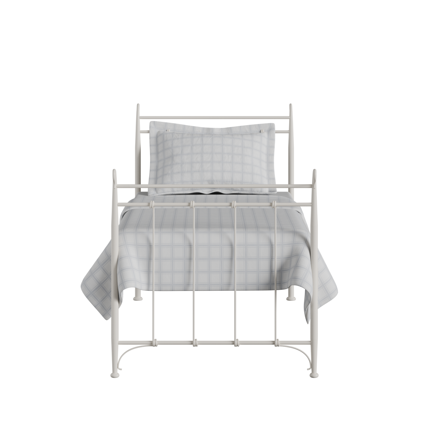 Tiffany iron/metal single bed in ivory