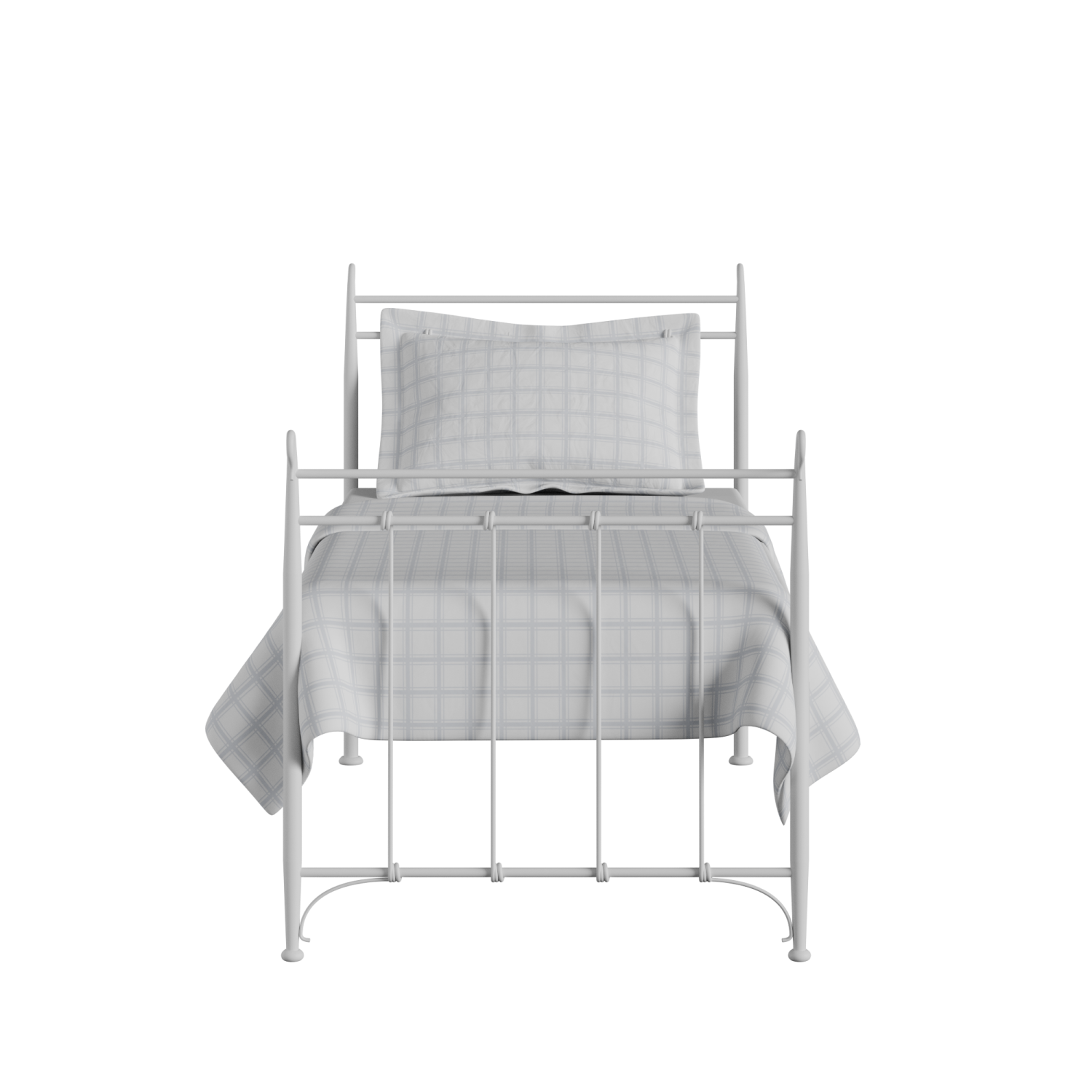 Tiffany iron/metal single bed in white