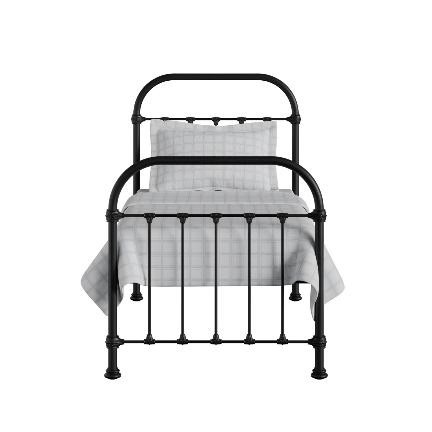 Timolin iron/metal single bed in black