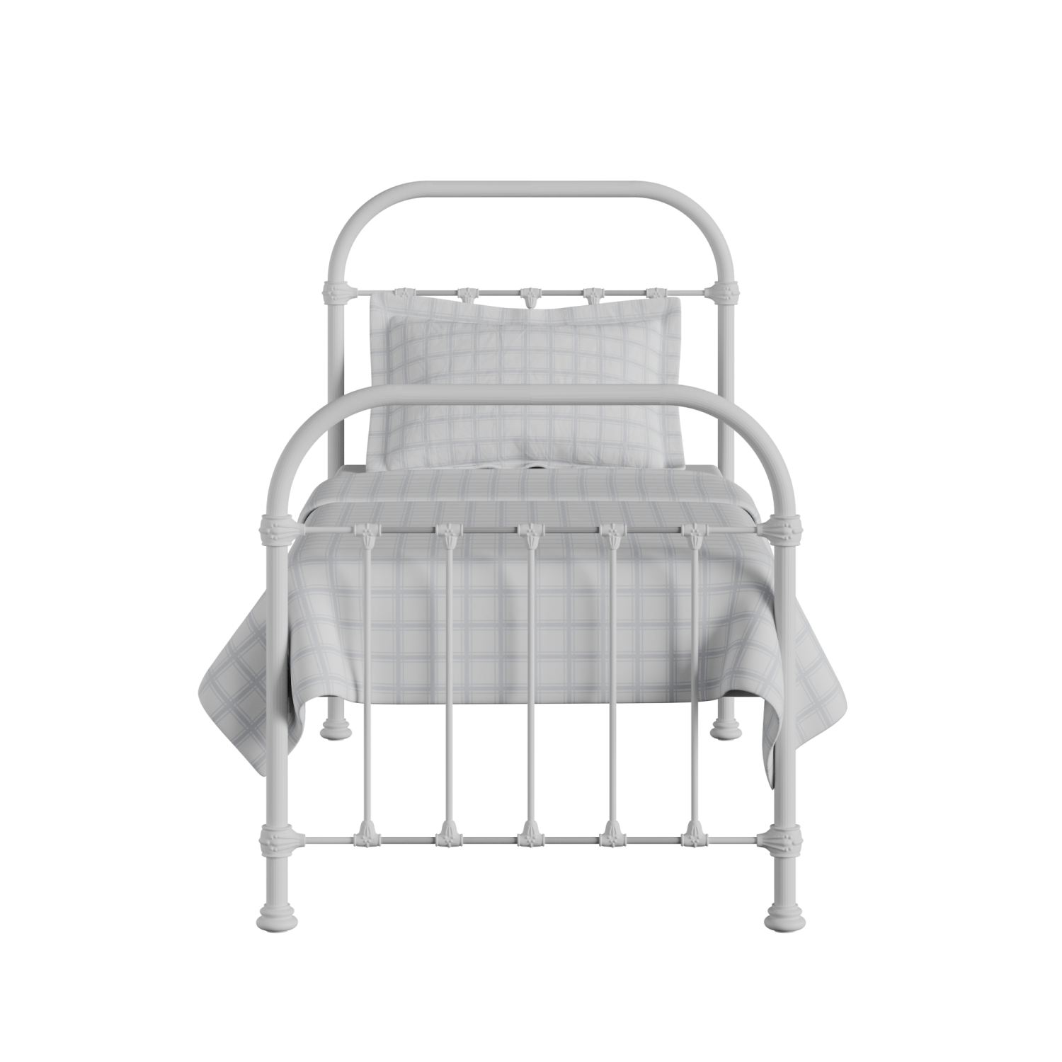 Timolin iron/metal single bed in white