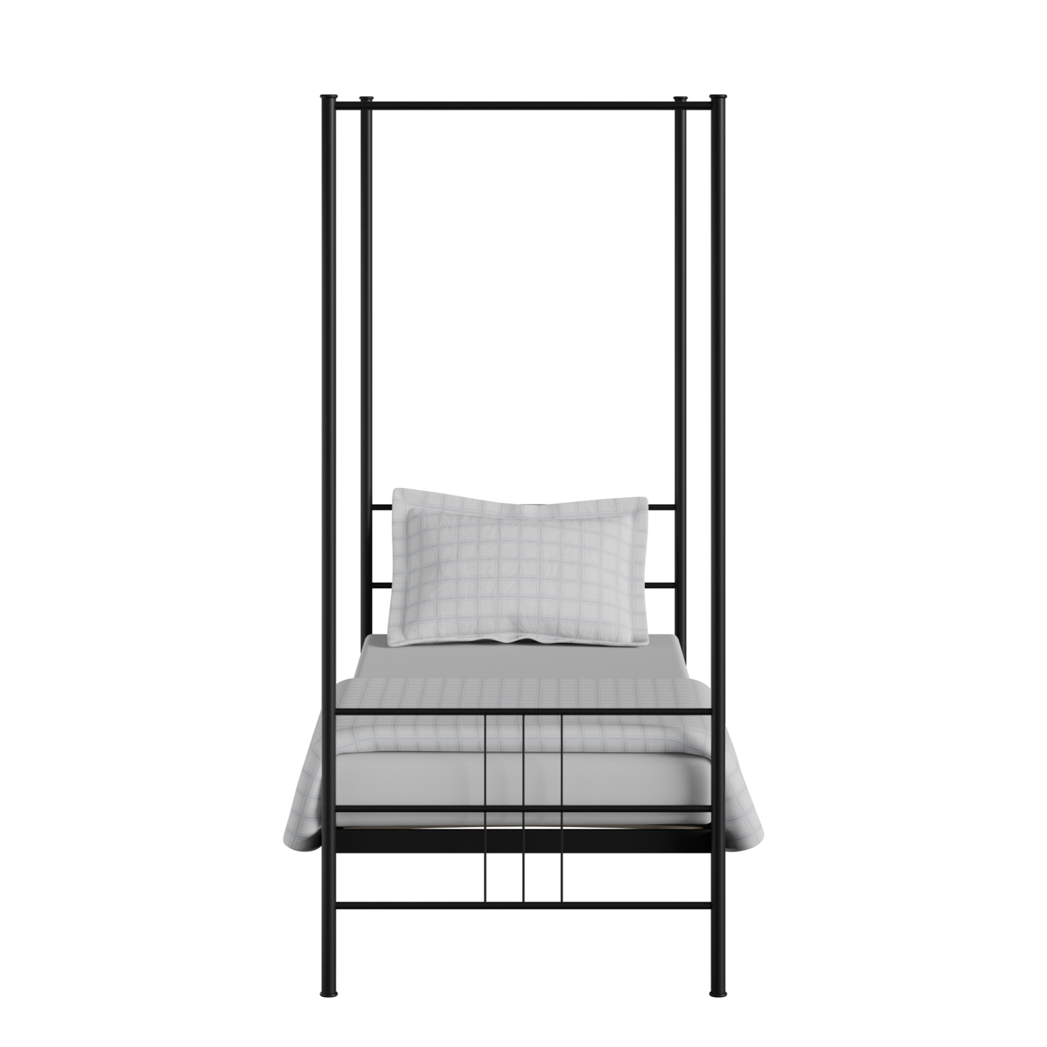 Toulon iron/metal single bed in black