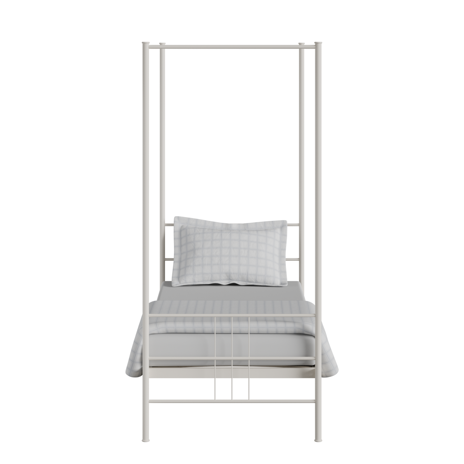 Toulon iron/metal single bed in ivory