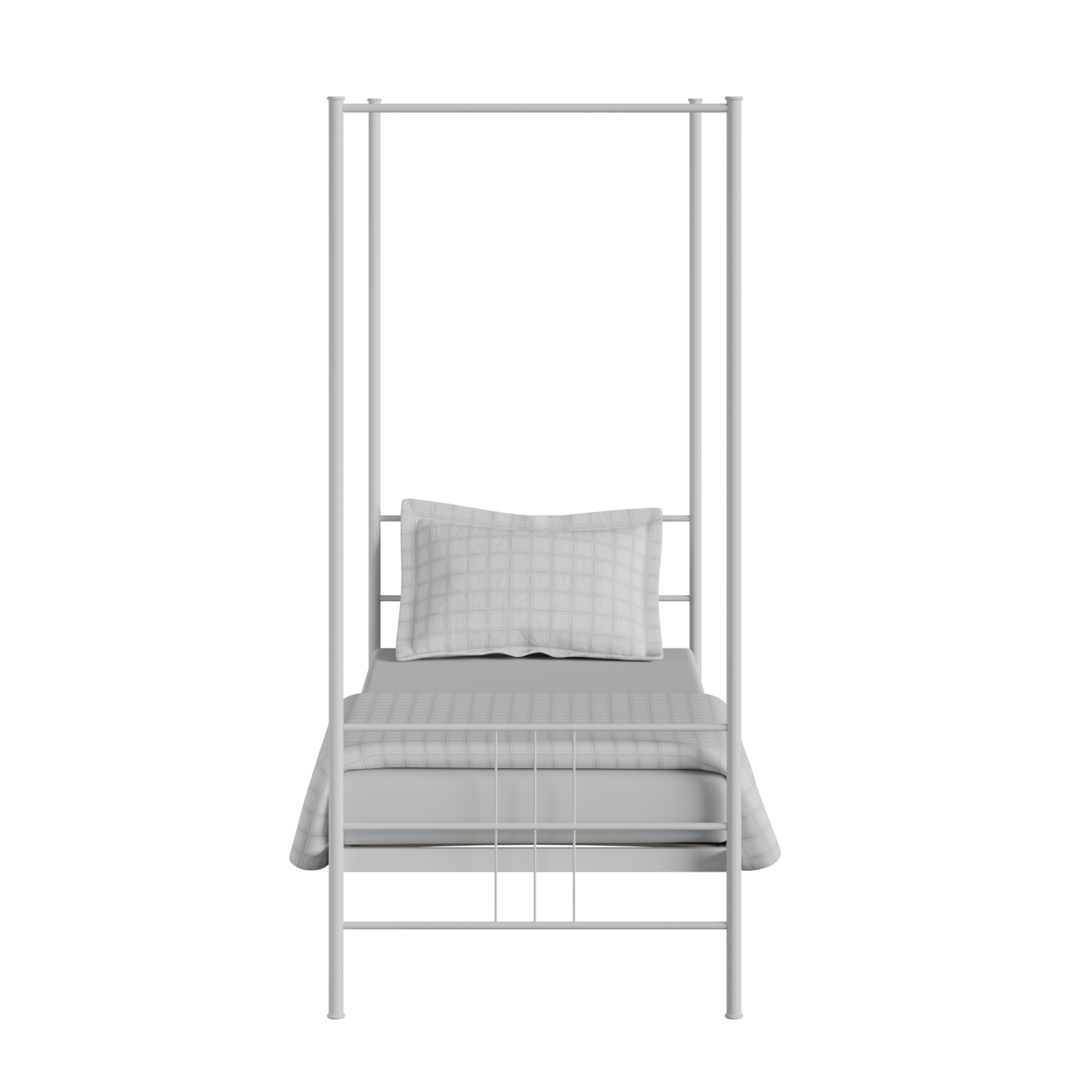 Toulon iron/metal single bed in white
