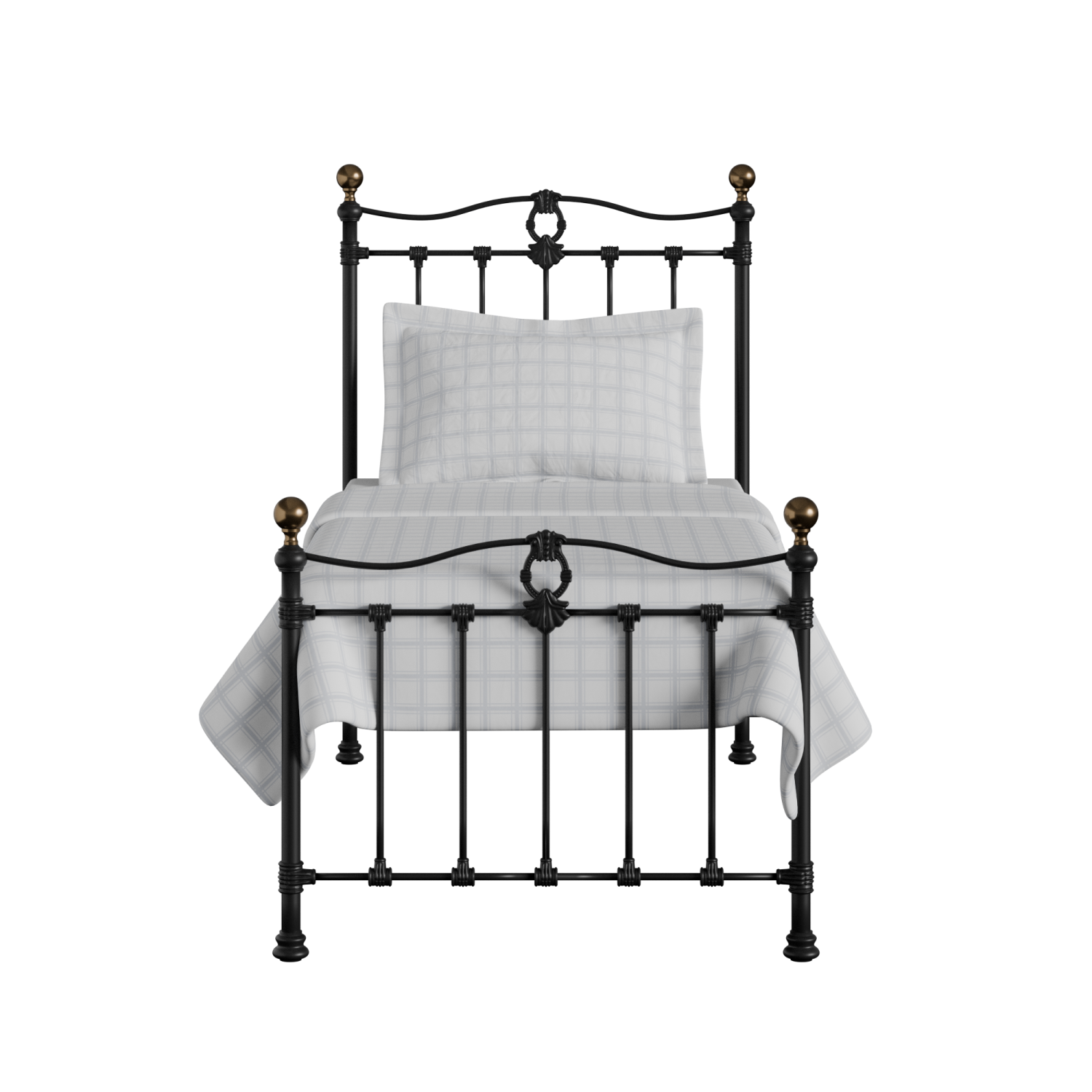 Tulsk Low Footend iron/metal single bed in black