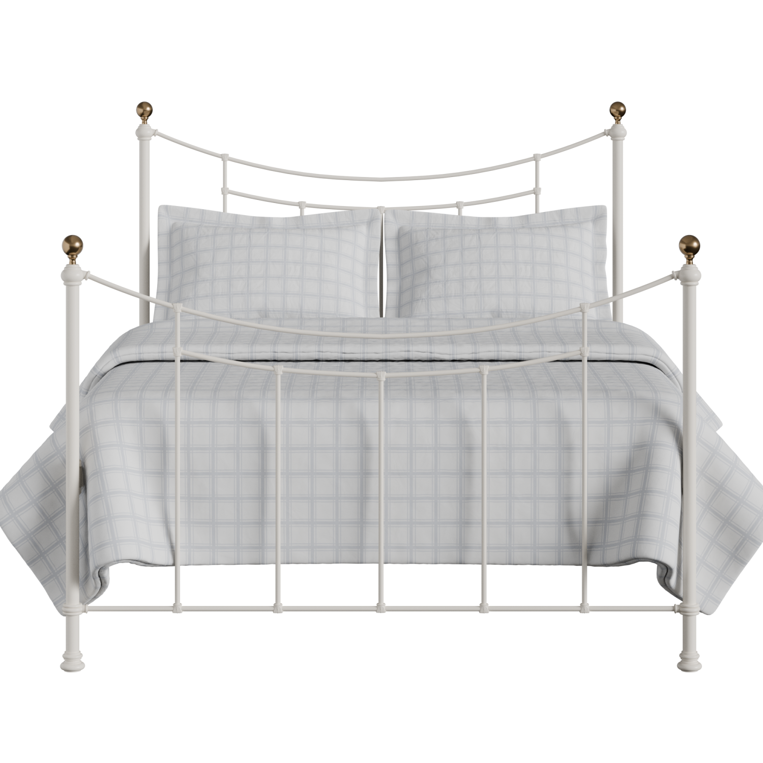Virginia iron/metal bed in ivory