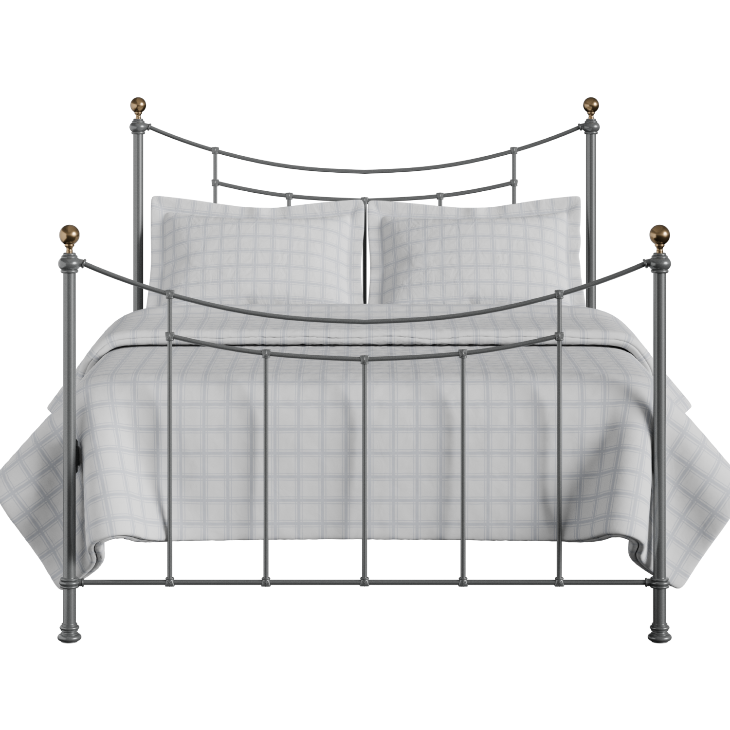 Virginia iron/metal bed in pewter