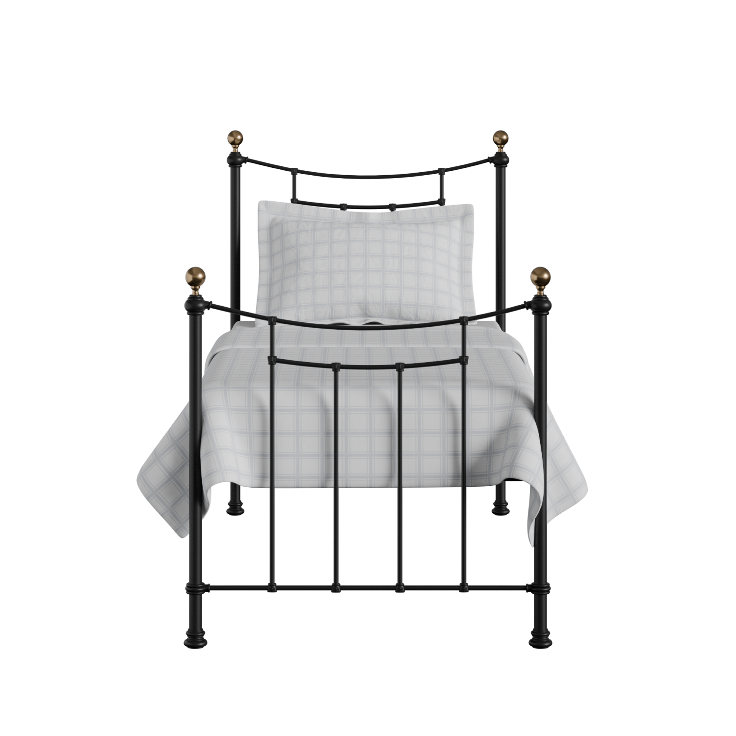 Virginia iron/metal single bed in black