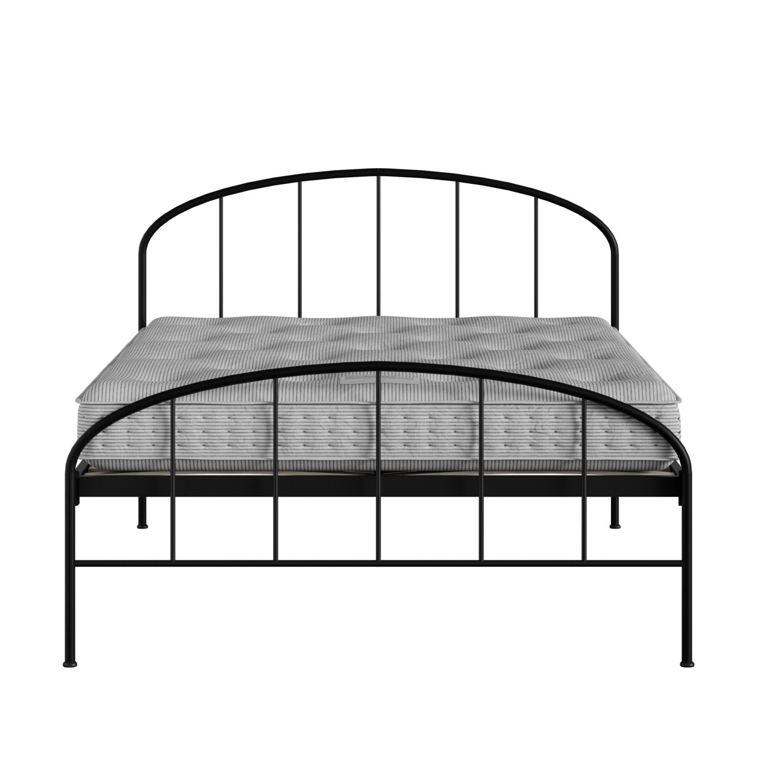 Waldo iron/metal bed in black with Juno mattress