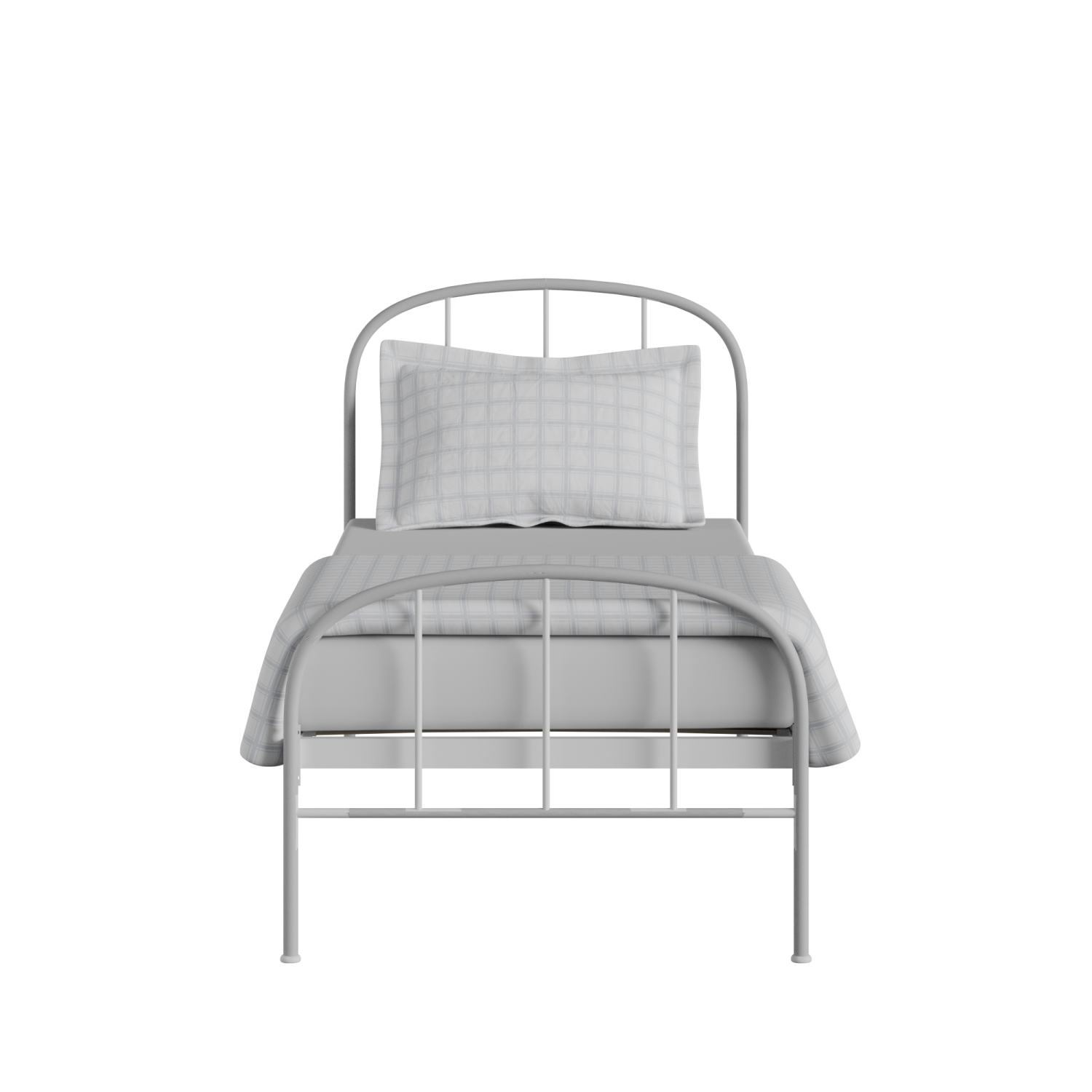 Waldo iron/metal single bed in white