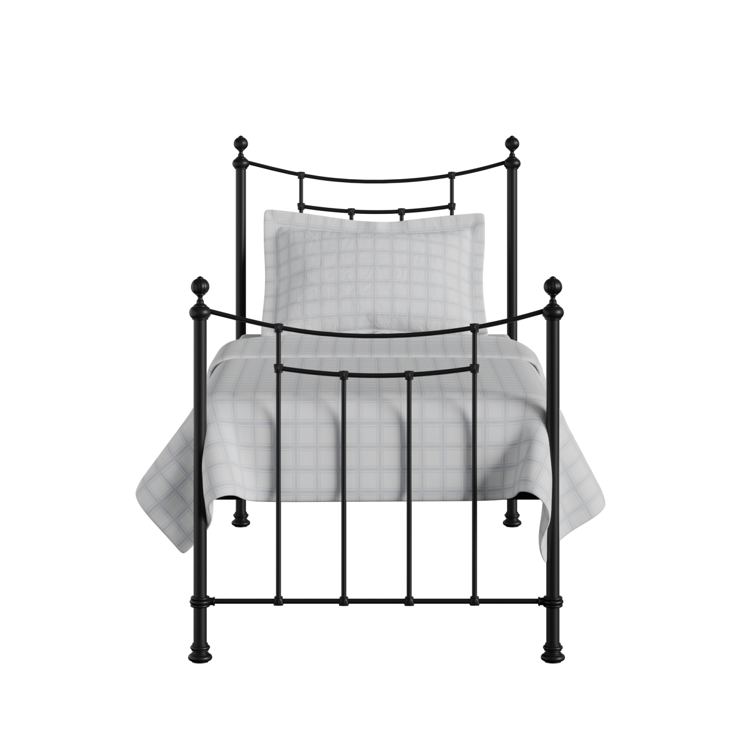 Winchester iron/metal single bed in black
