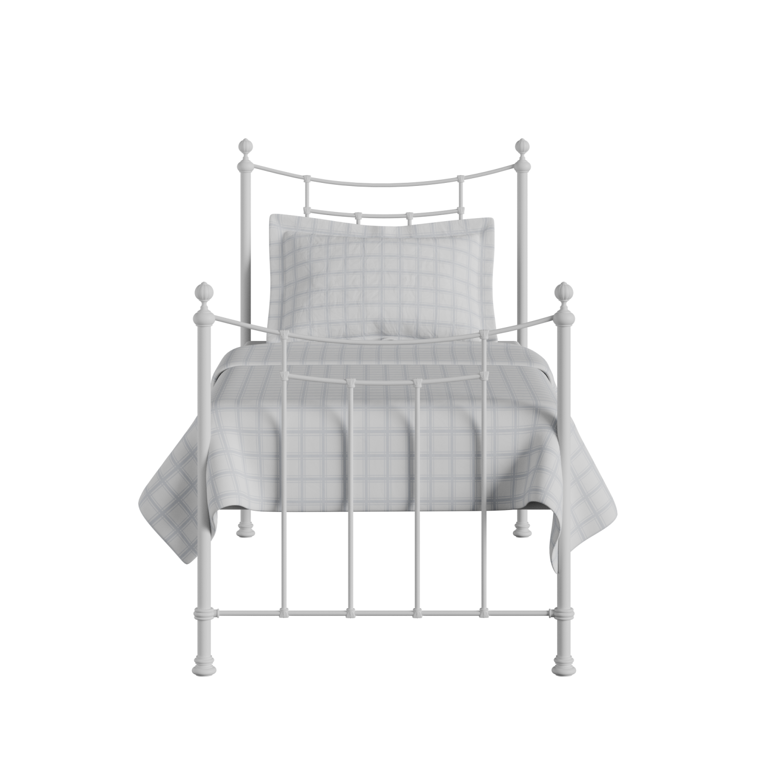 Winchester iron/metal single bed in white
