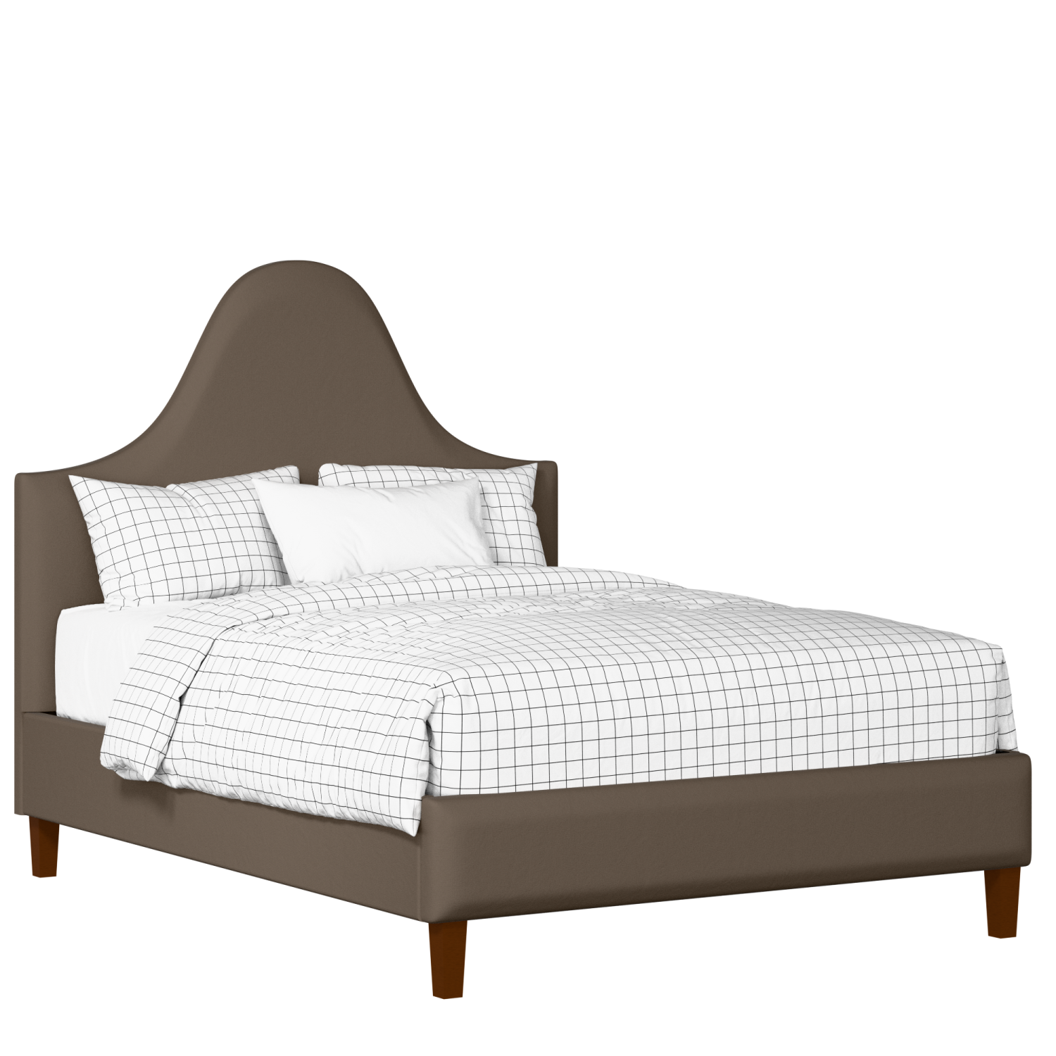 Beverley upholstered bed in storm grey fabric