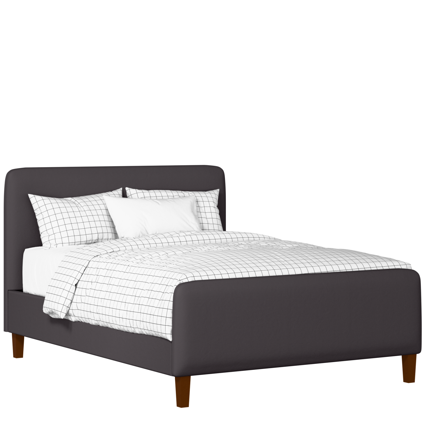 Broughton upholstered bed in iron fabric