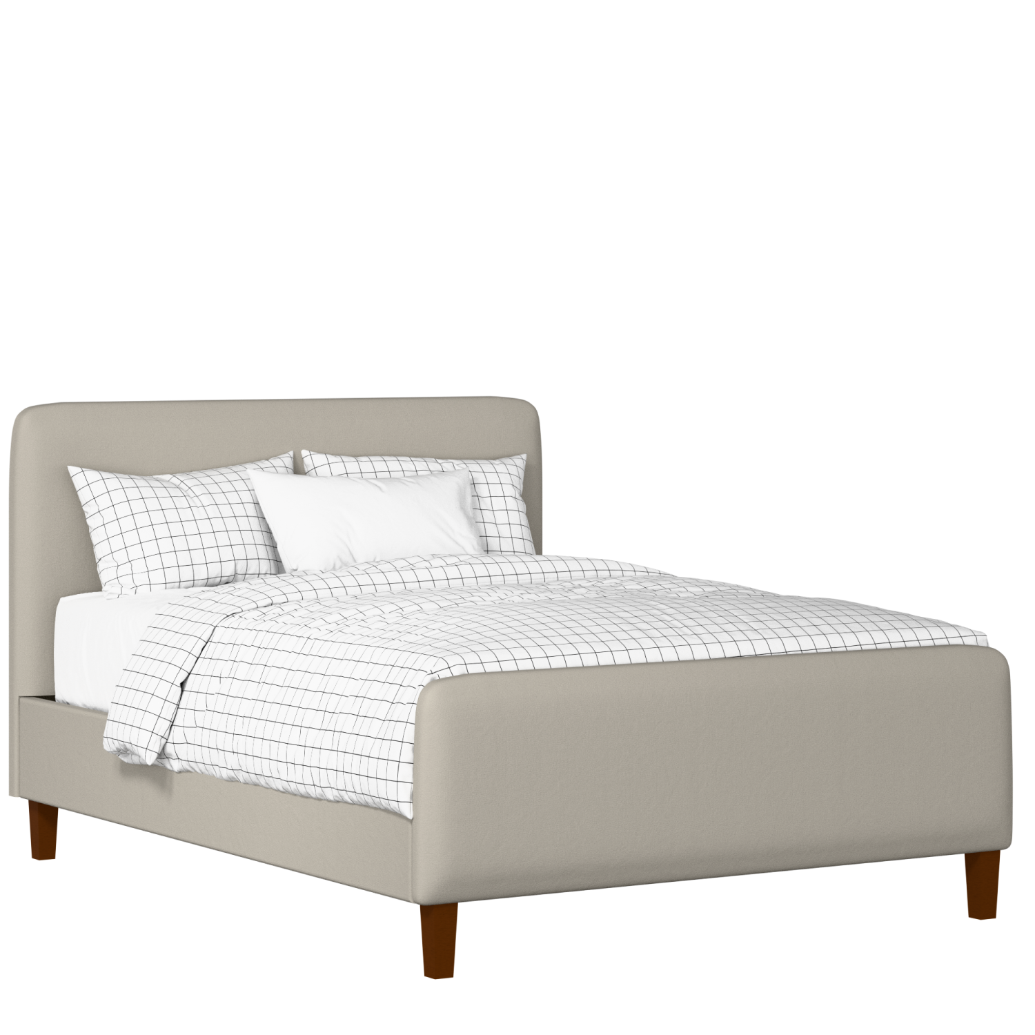Broughton upholstered bed in Silver fabric with Juno mattress