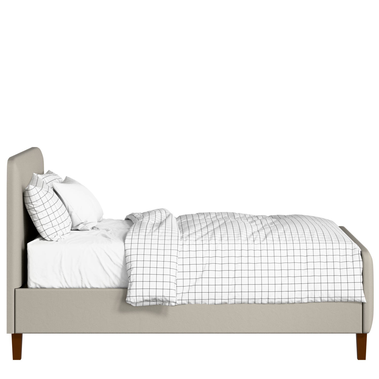 Broughton upholstered bed in Silver fabric with Juno mattress