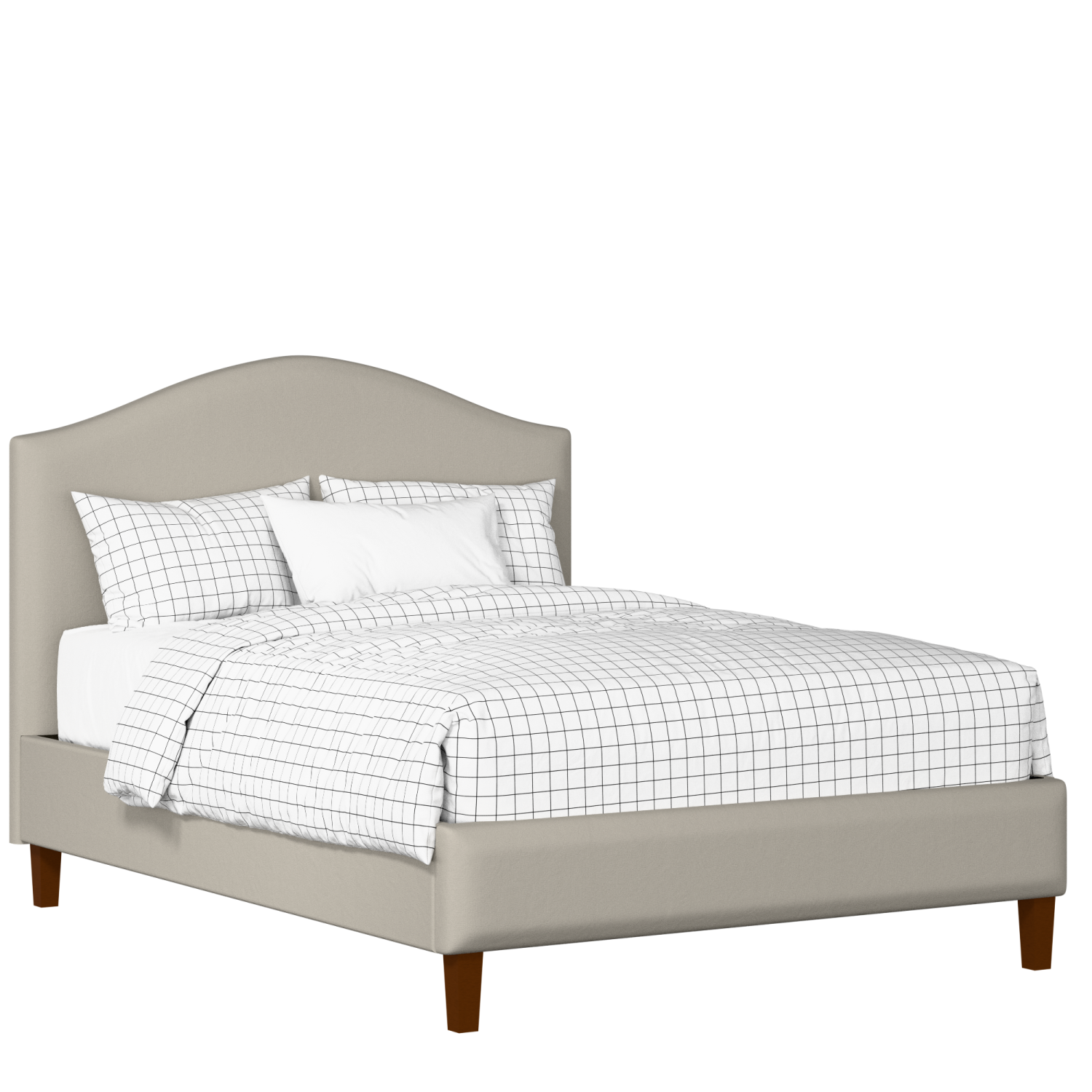 Burley Slim upholstered bed in Silver fabric with Juno mattress