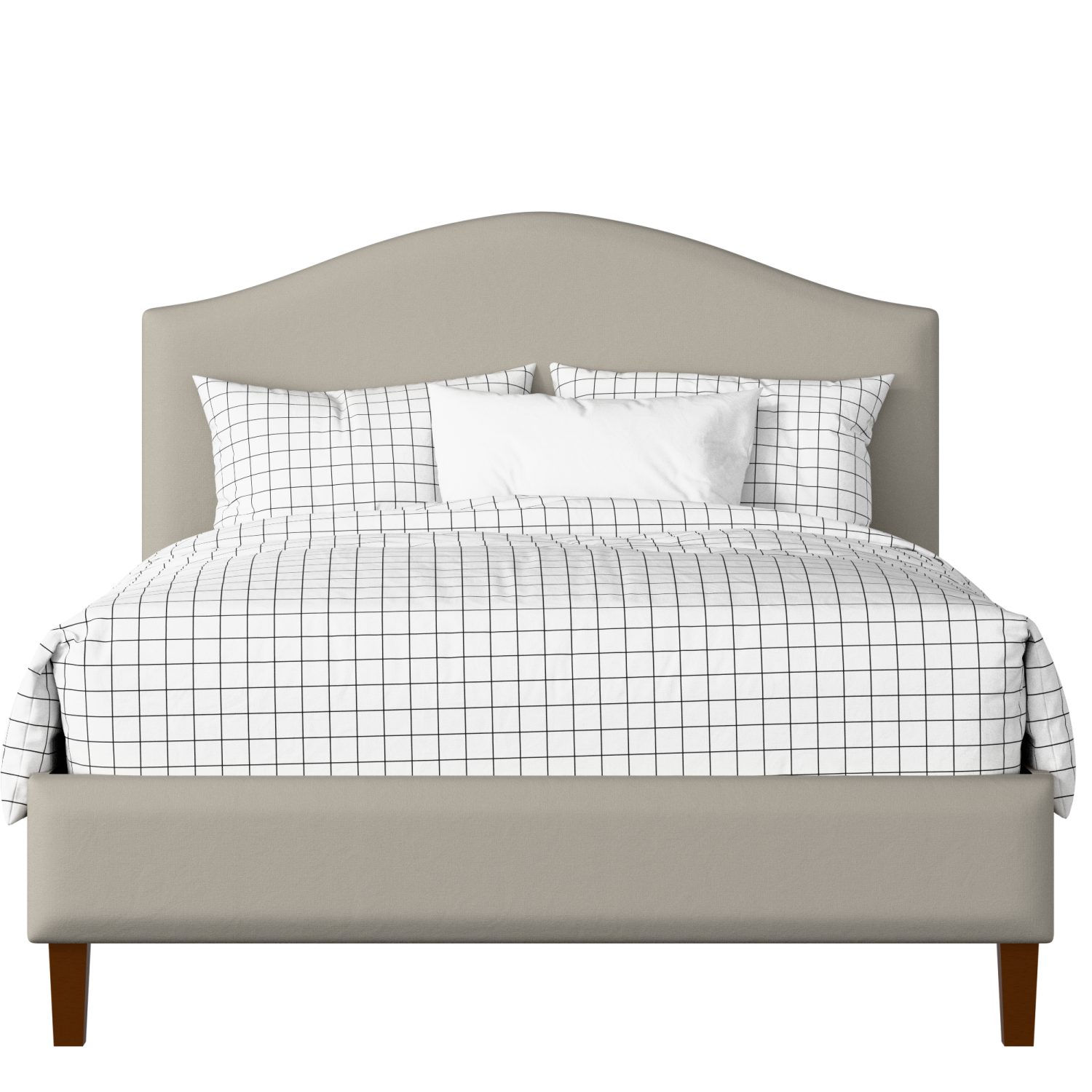 Burley Slim upholstered bed in Silver fabric