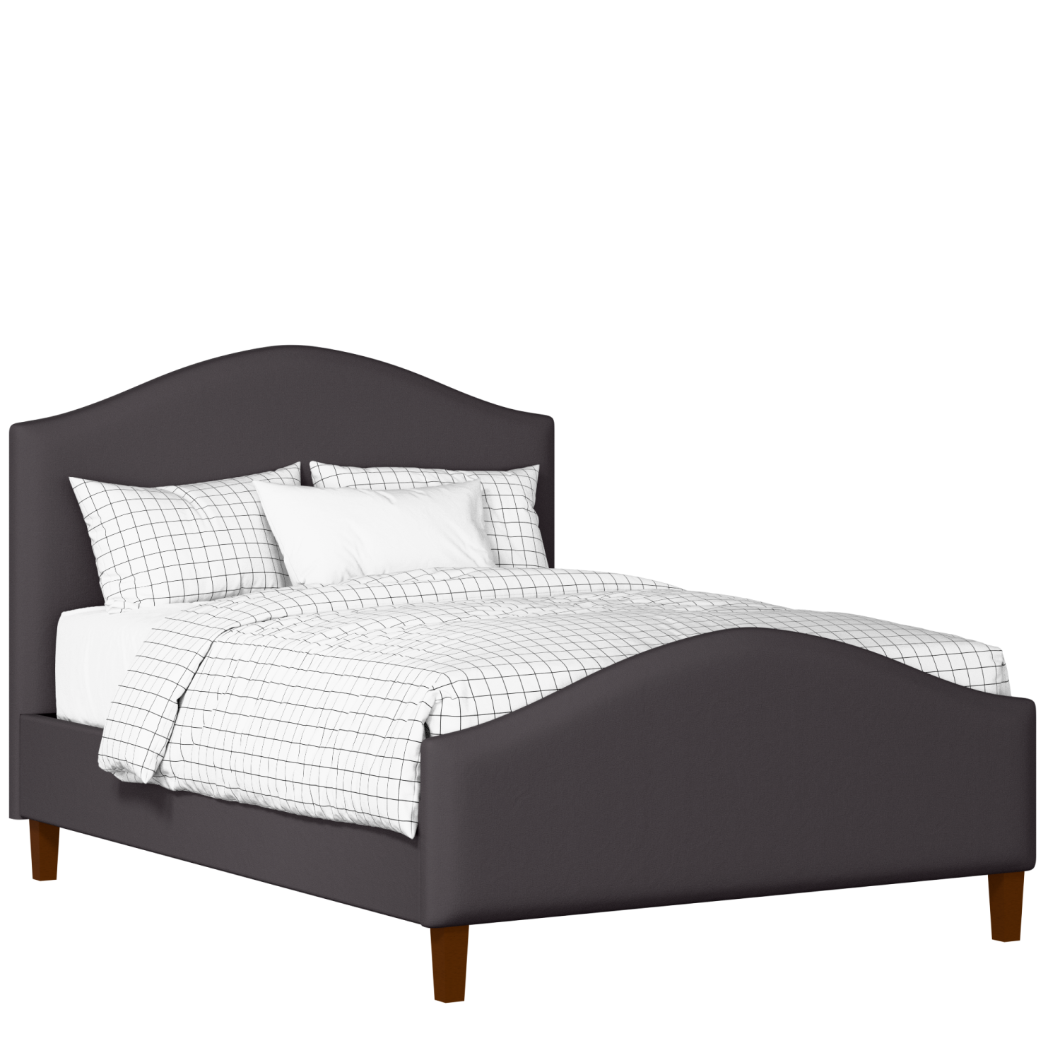 Burley upholstered bed in iron fabric