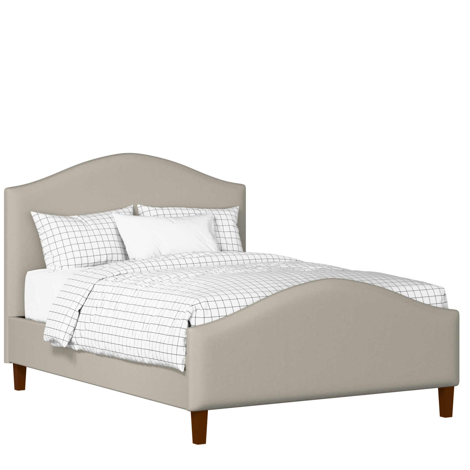 Burley upholstered bed in Silver fabric with Juno mattress