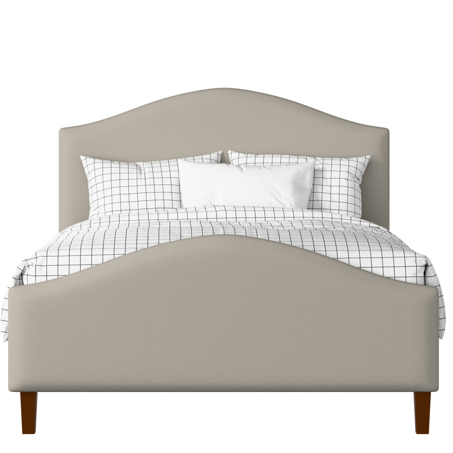 Burley upholstered bed in Silver fabric