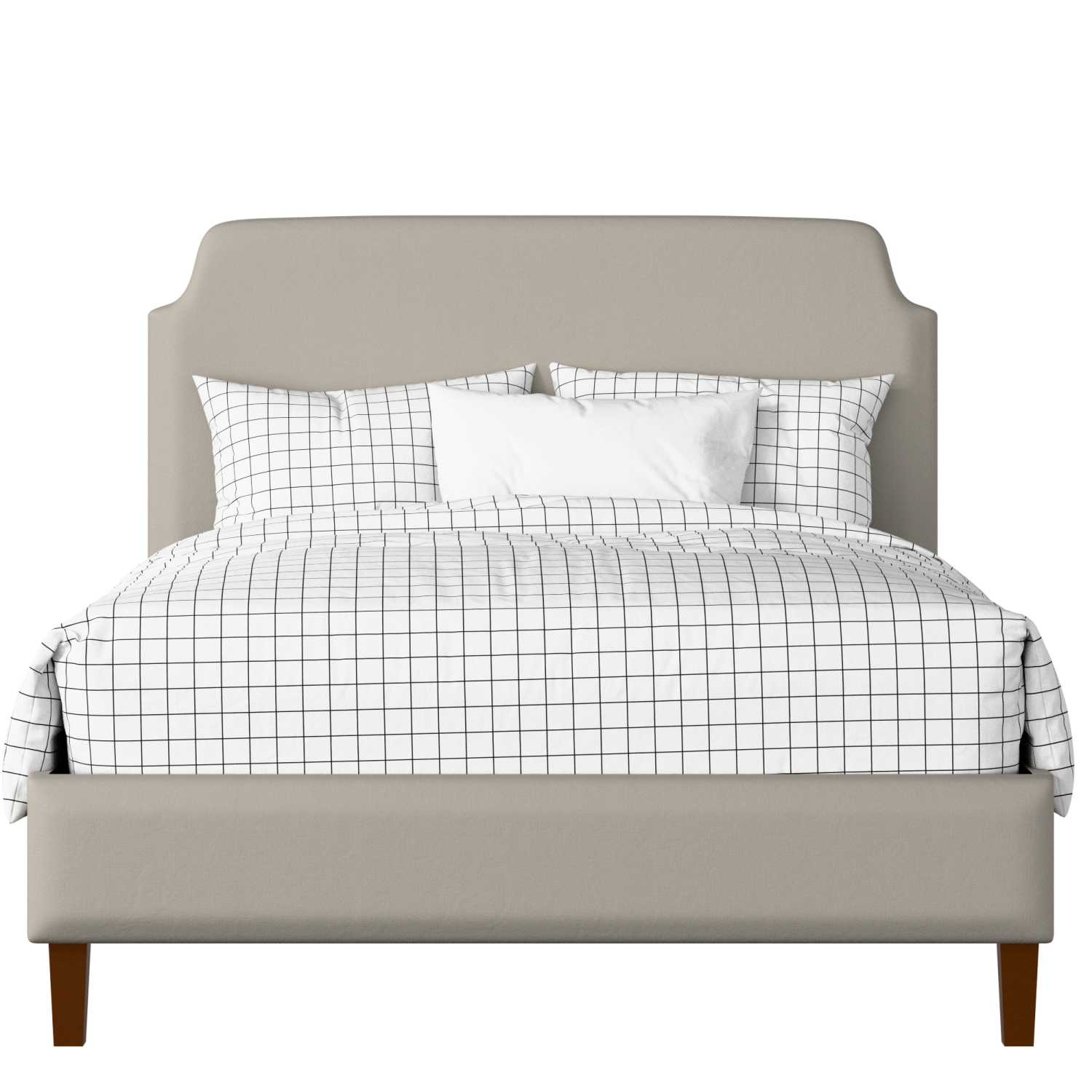 Charing Slim upholstered bed in Silver fabric