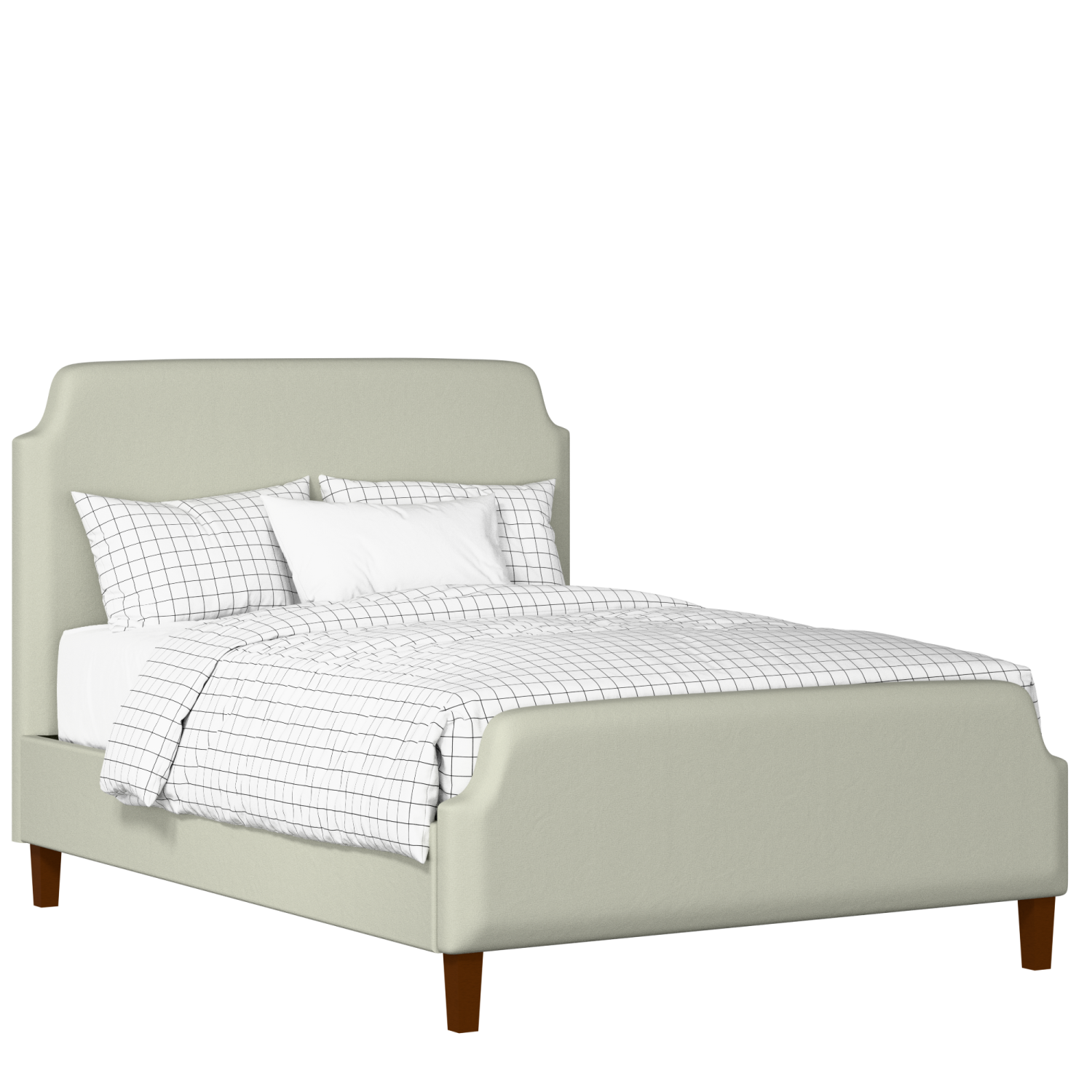 Charing upholstered bed in mineral fabric