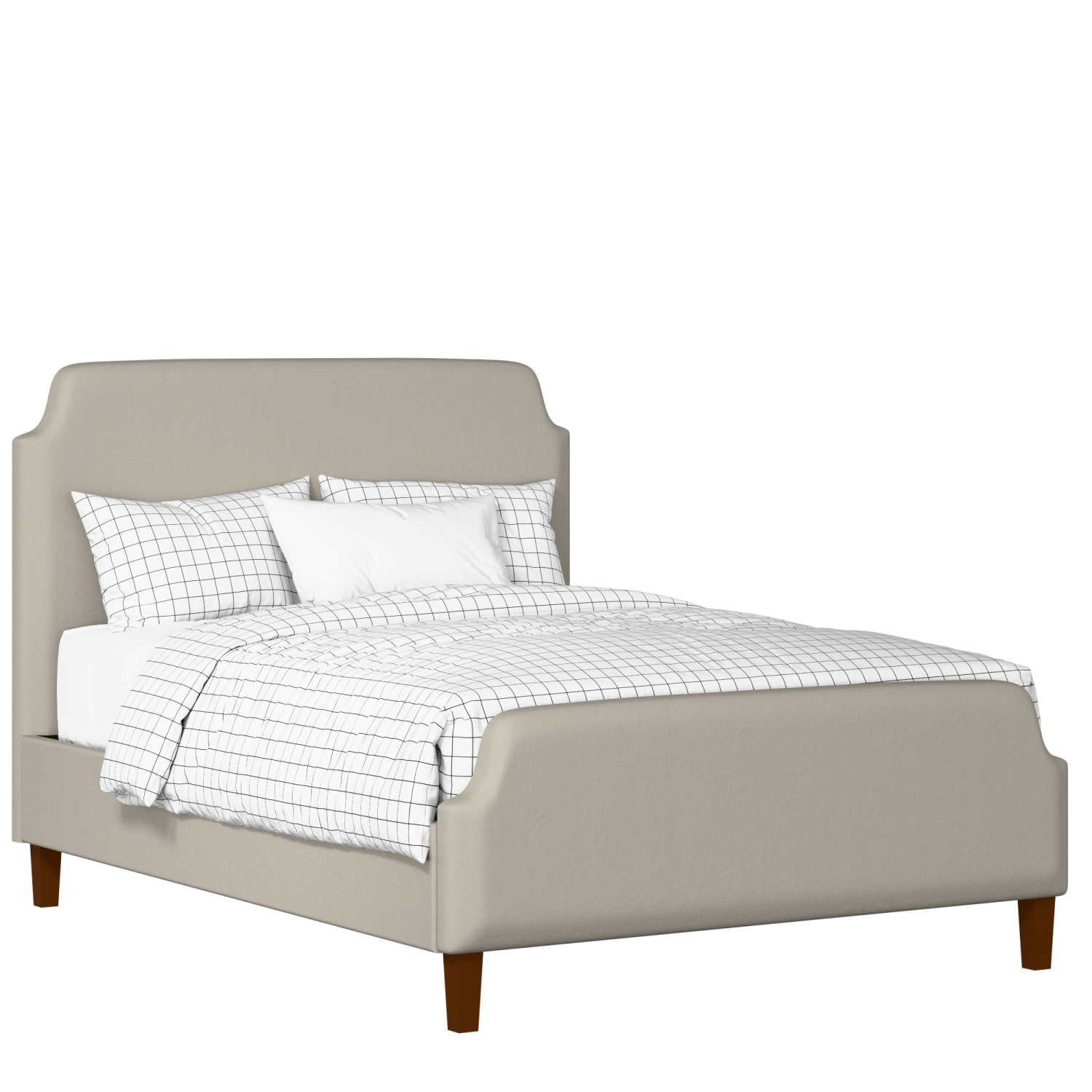 Charing upholstered bed in Silver fabric with Juno mattress