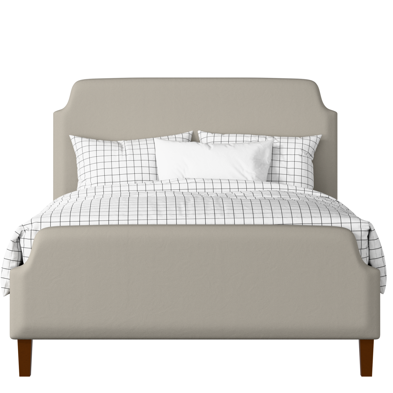 Charing upholstered bed in Silver fabric