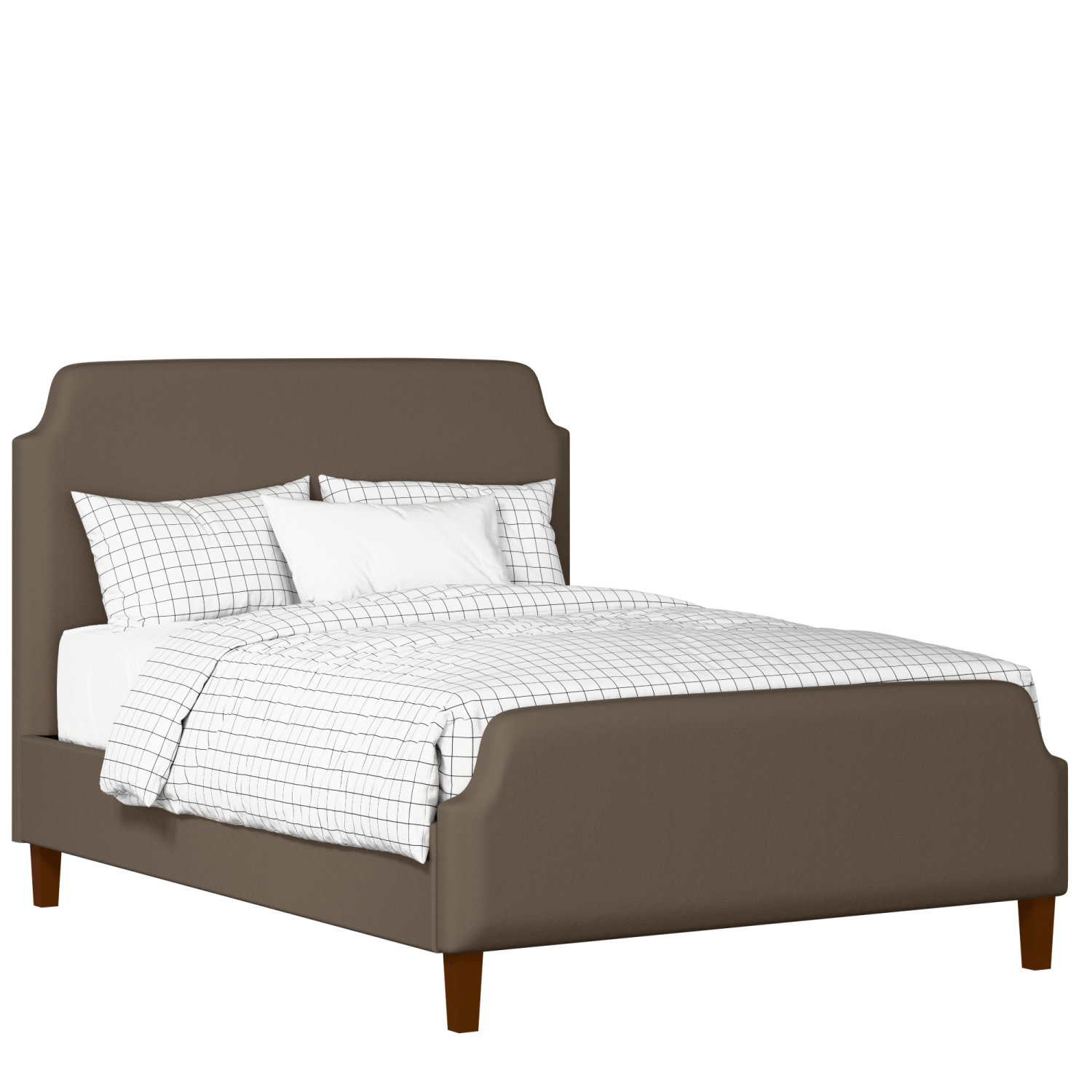 Charing upholstered bed in storm grey fabric