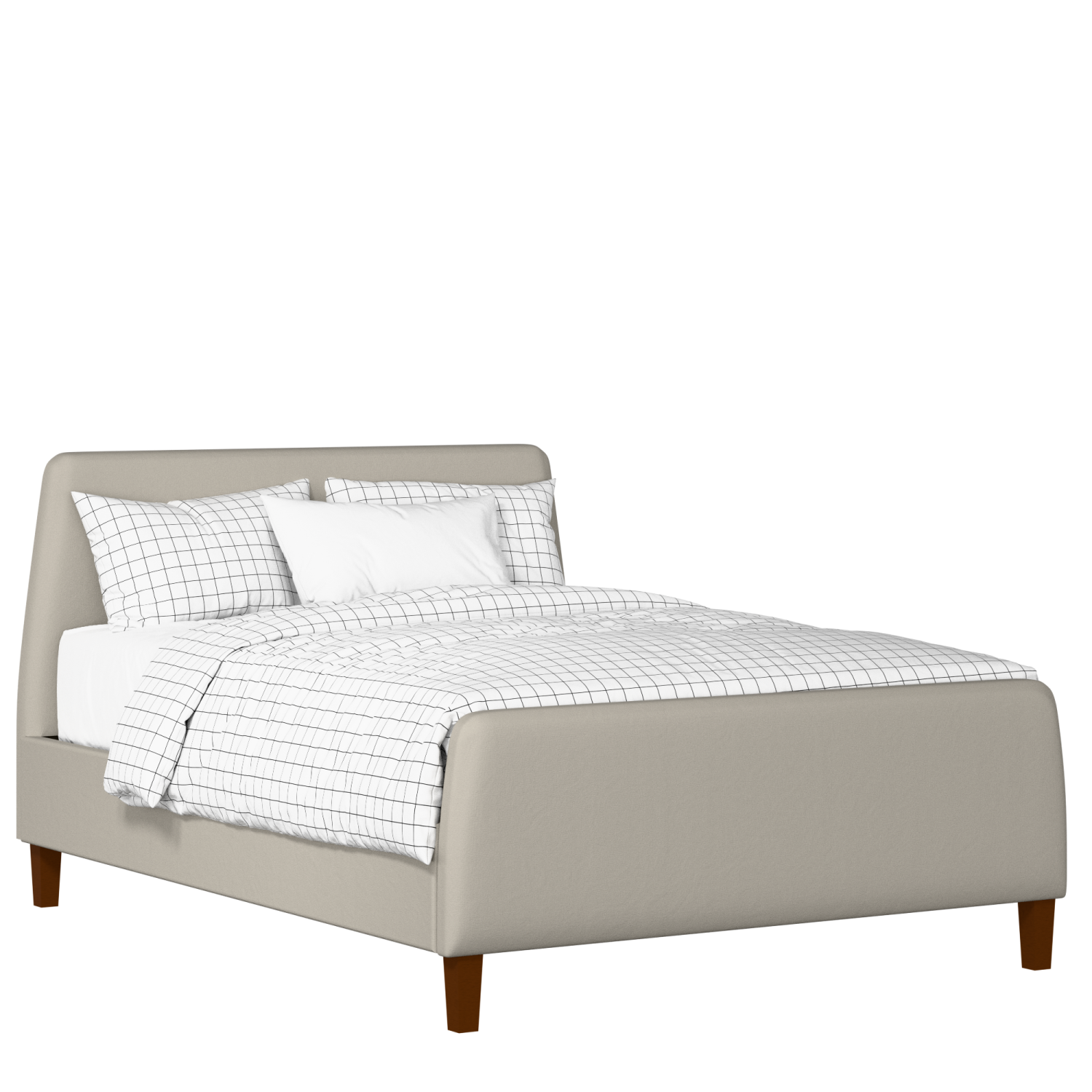 Hanwell upholstered bed in Silver fabric with Juno mattress