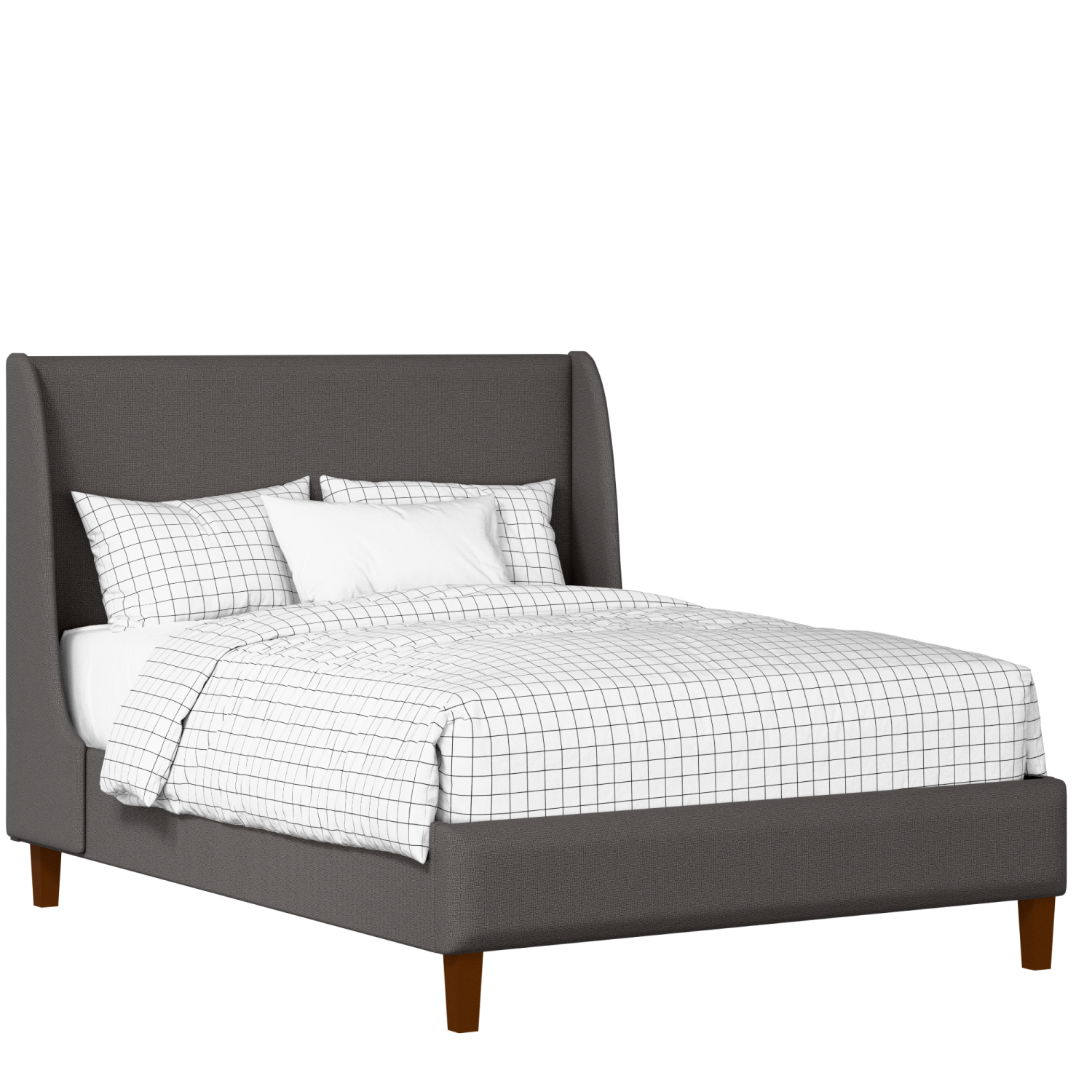 Holywell upholstered bed in iron fabric