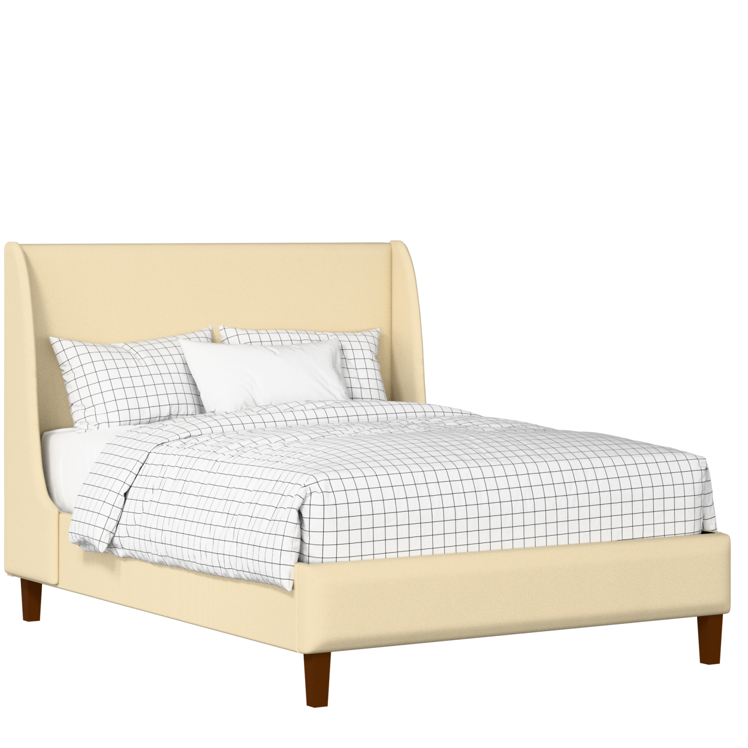 Holywell upholstered bed in oatmeal fabric